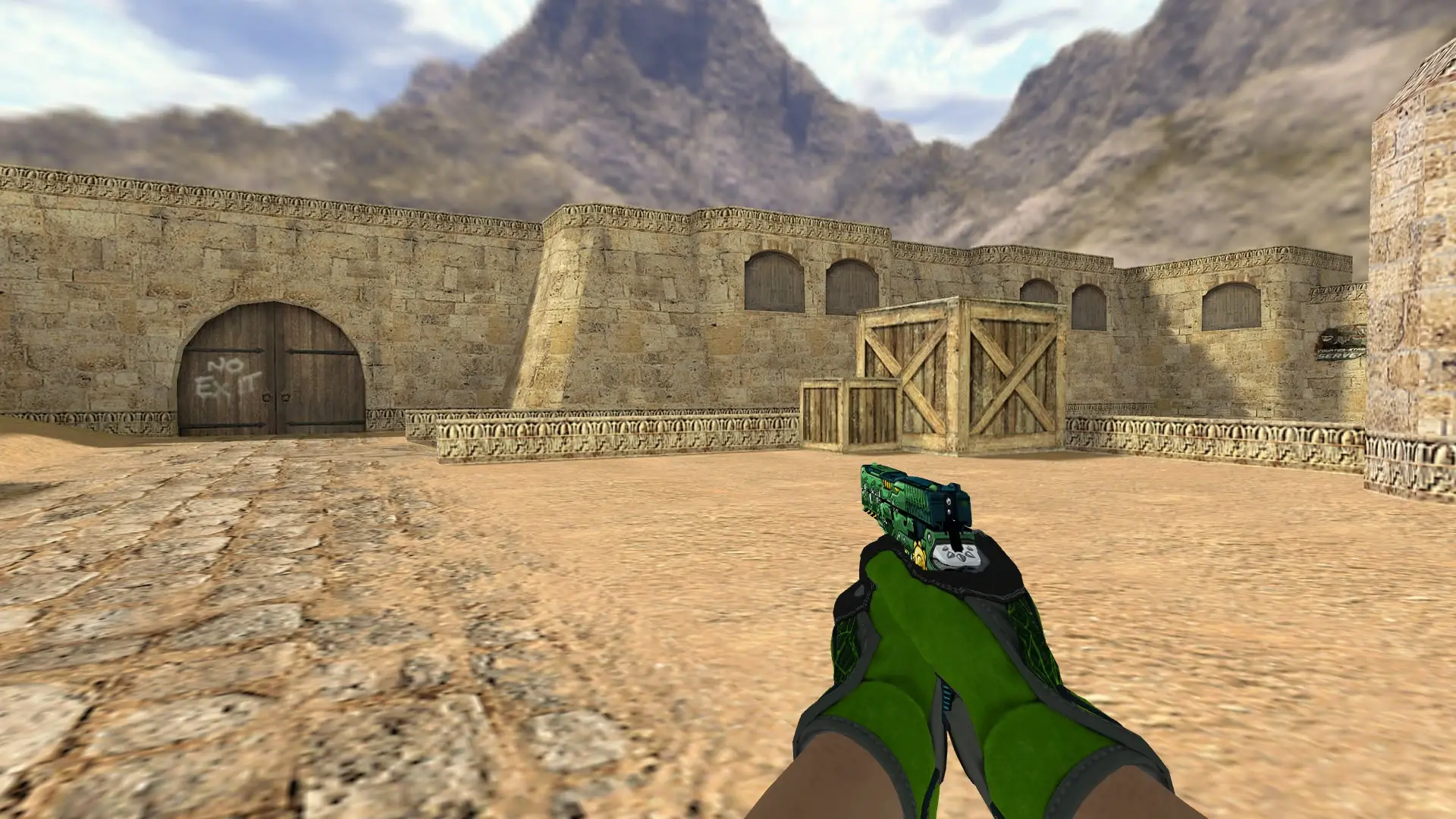 P228 — Specialist Gloves Emerald Web Pack — de_dust2 (first person)