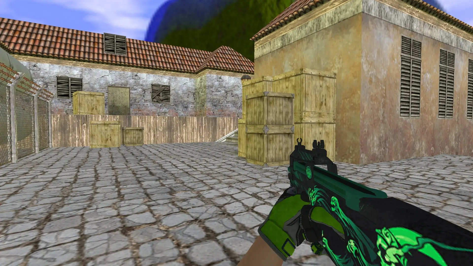 P90 — Specialist Gloves Emerald Web Pack — de_inferno (first person)