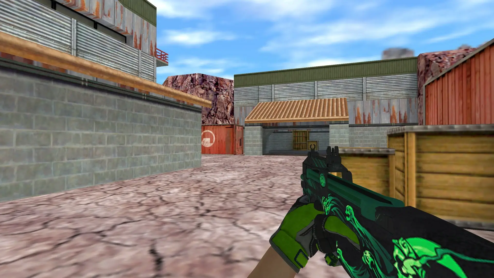 P90 — Specialist Gloves Emerald Web Pack — de_nuke (first person)