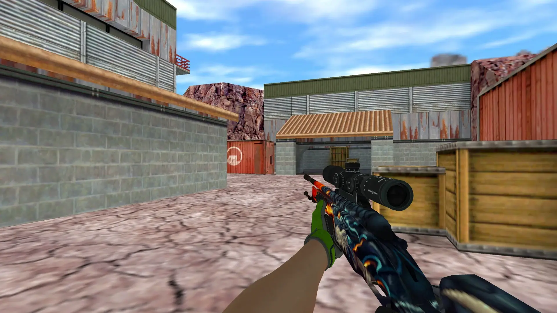 Scout — Specialist Gloves Emerald Web Pack — de_nuke (first person)
