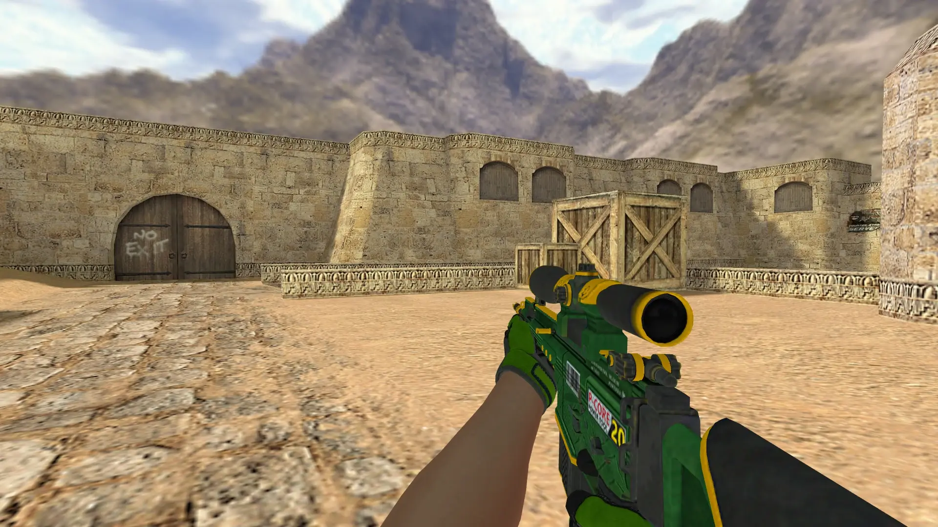 SG550 — Specialist Gloves Emerald Web Pack — de_dust2 (first person)