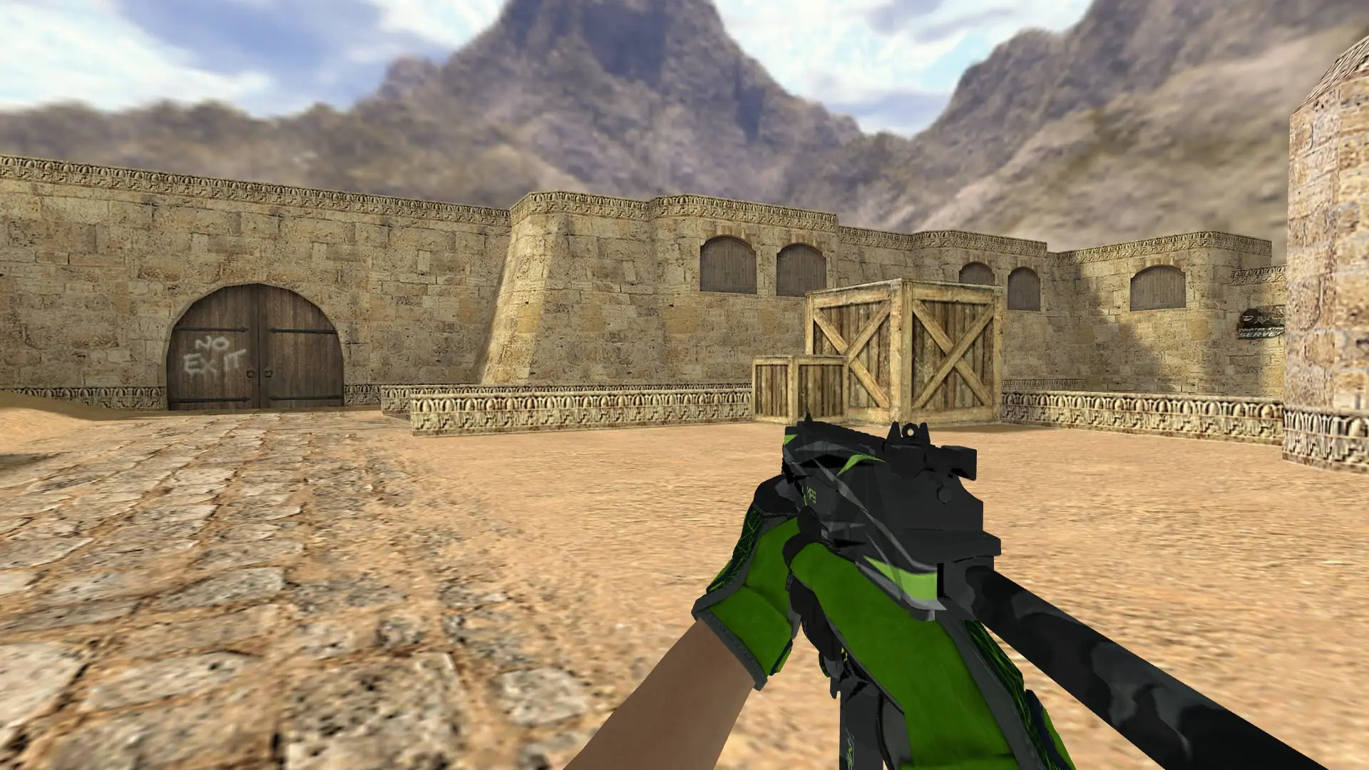 TMP — Specialist Gloves Emerald Web Pack — de_dust2 (first person)