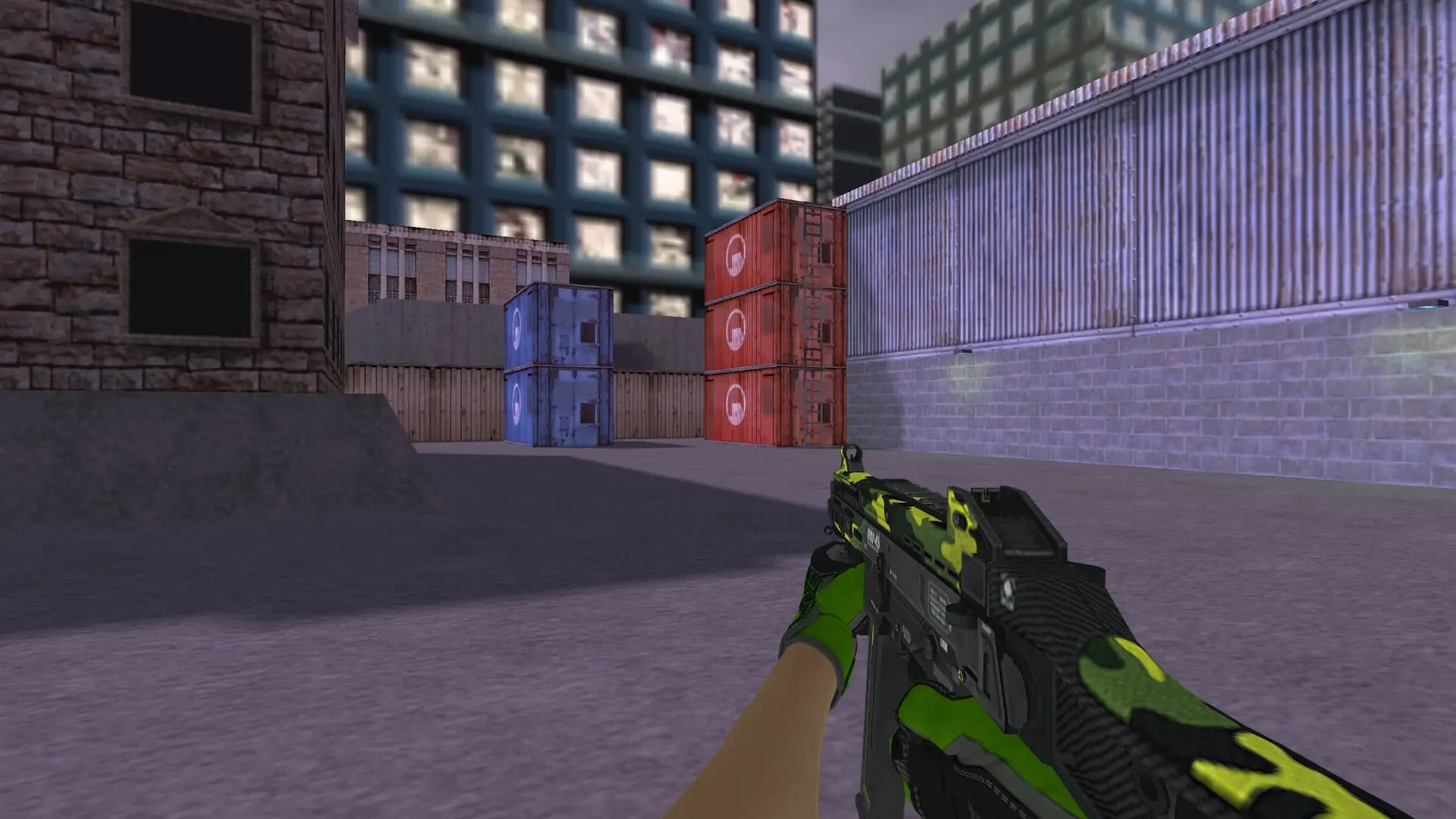 UMP-45 — Specialist Gloves Emerald Web Pack — cs_assault (first person)