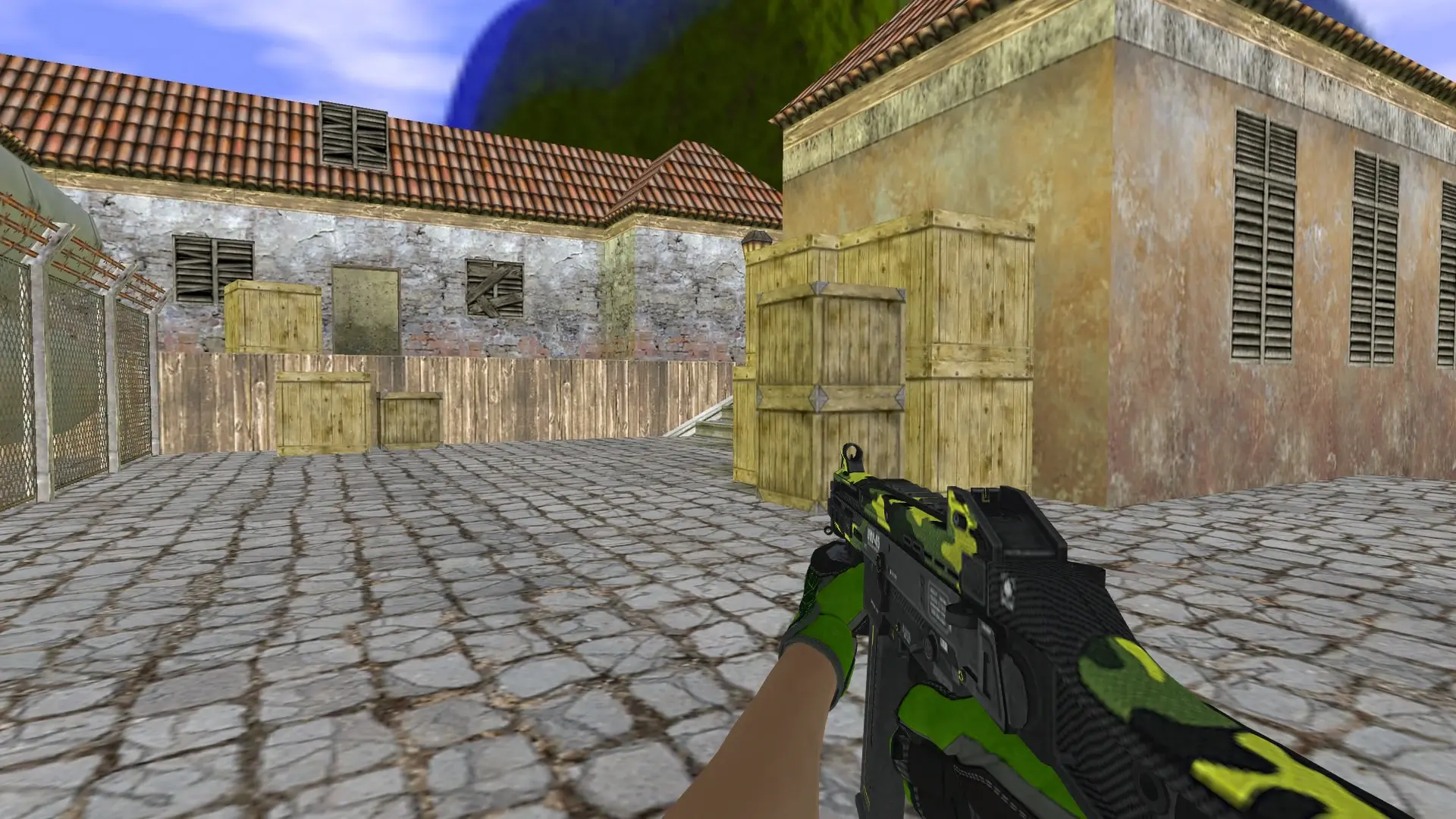 UMP-45 — Specialist Gloves Emerald Web Pack — de_inferno (first person)