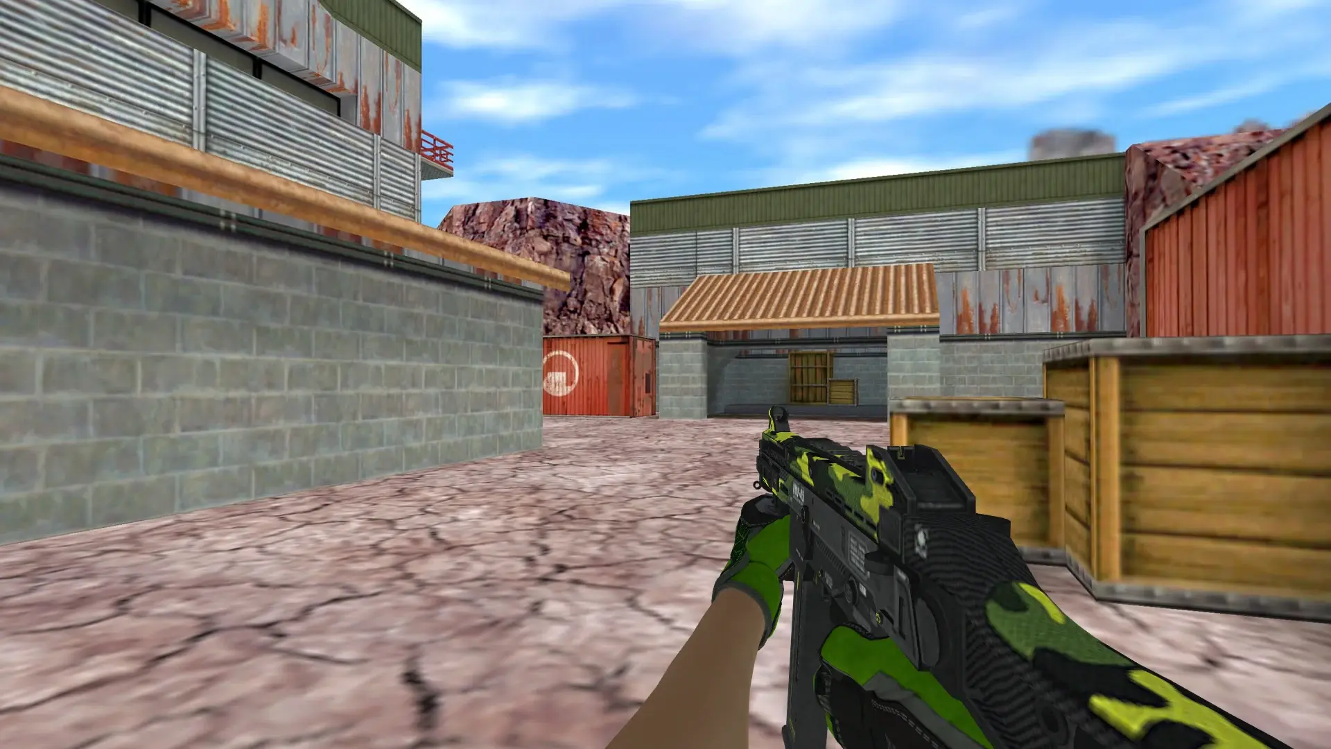 UMP-45 — Specialist Gloves Emerald Web Pack — de_nuke (first person)