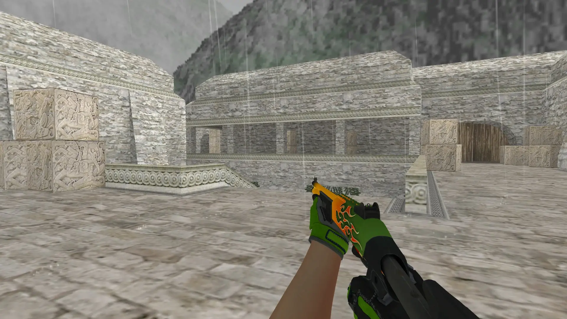 XM1014 — Specialist Gloves Emerald Web Pack — de_aztec (first person)