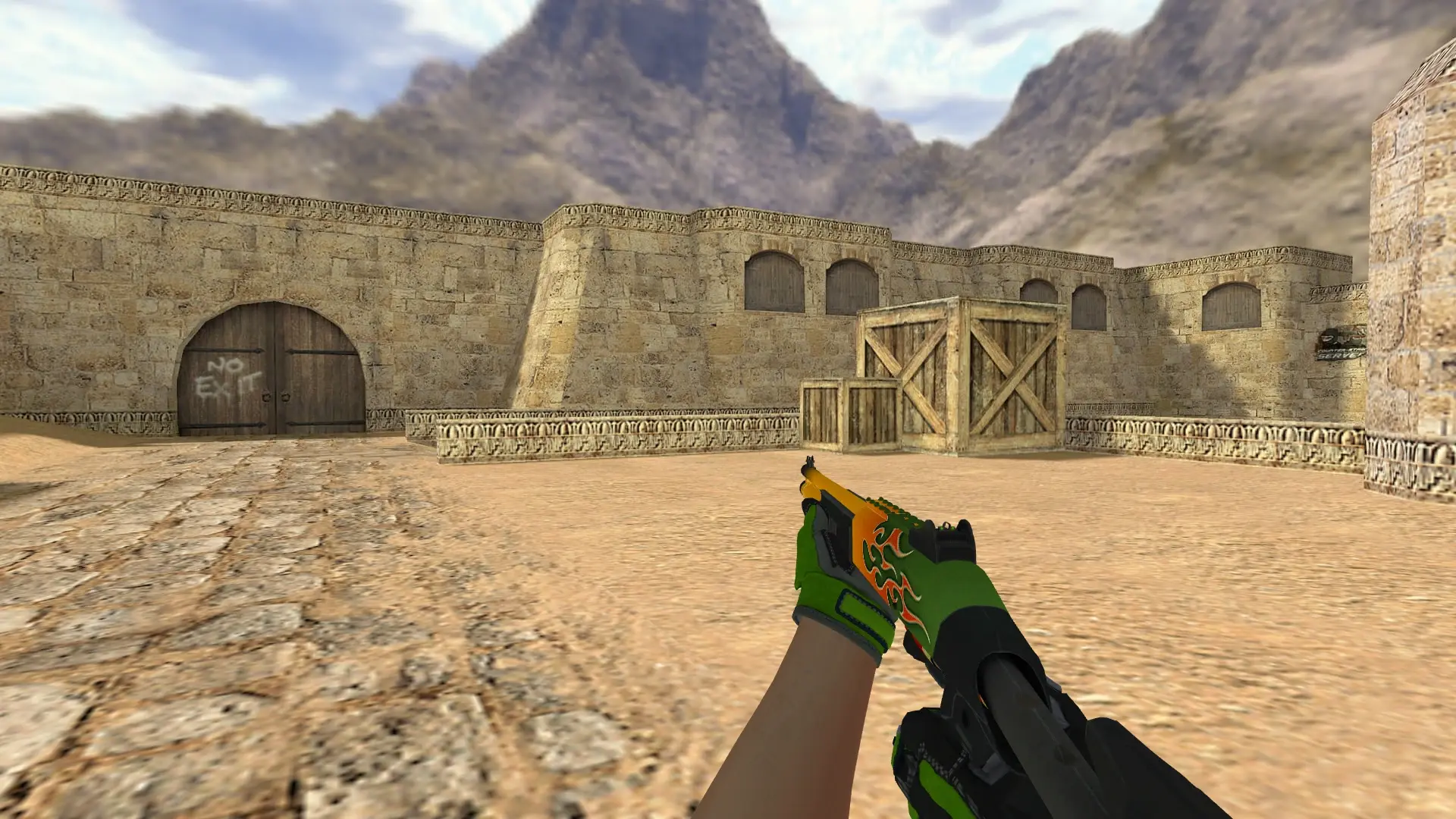 XM1014 — Specialist Gloves Emerald Web Pack — de_dust2 (first person)