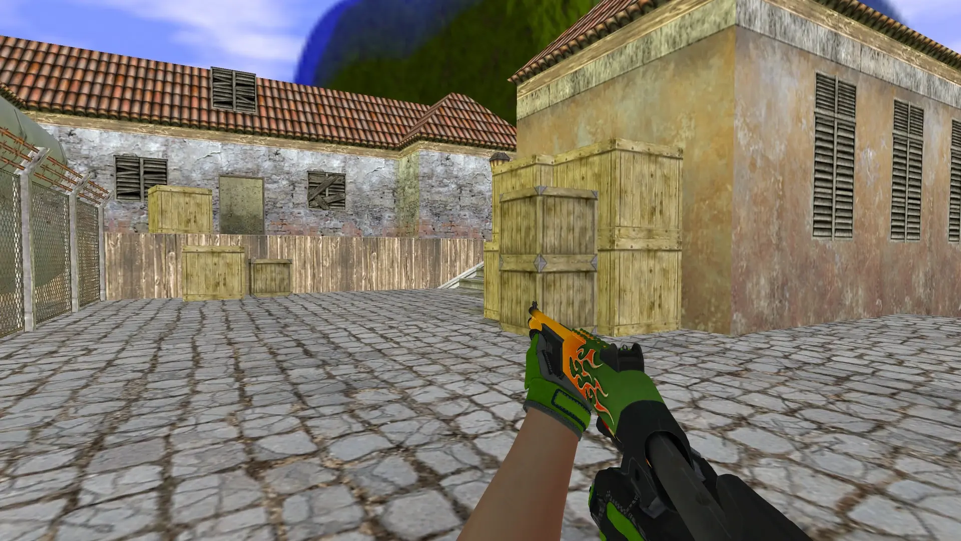 XM1014 — Specialist Gloves Emerald Web Pack — de_inferno (first person)