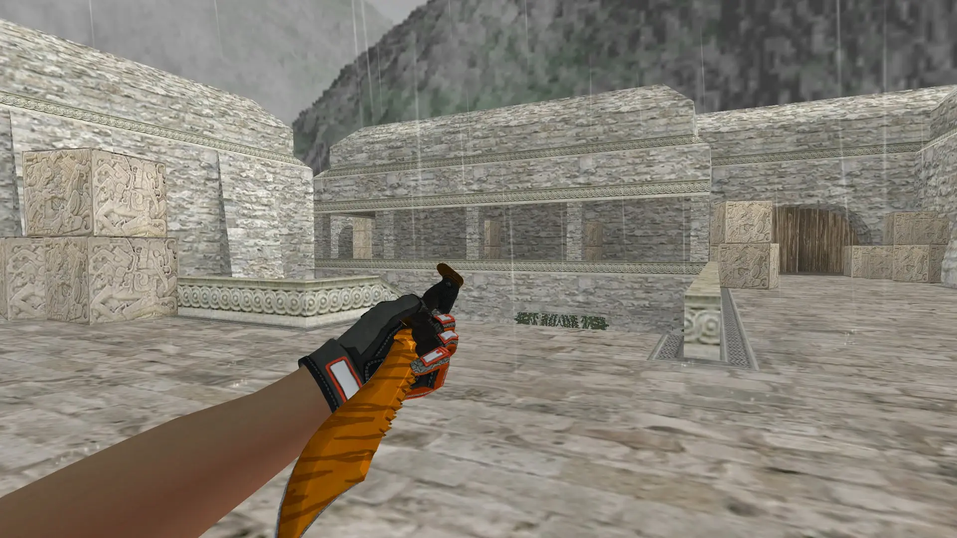 Bowie Tiger Tooth — Specialist Gloves Foundation Pack — de_aztec (first person)
