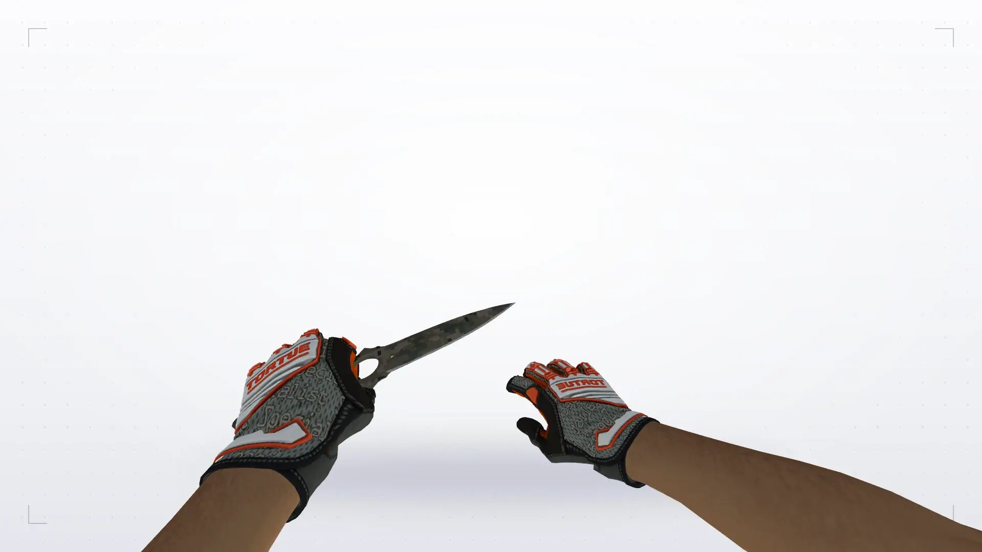Skeleton Knife Forest DDPAT — Specialist Gloves Foundation Pack — first person