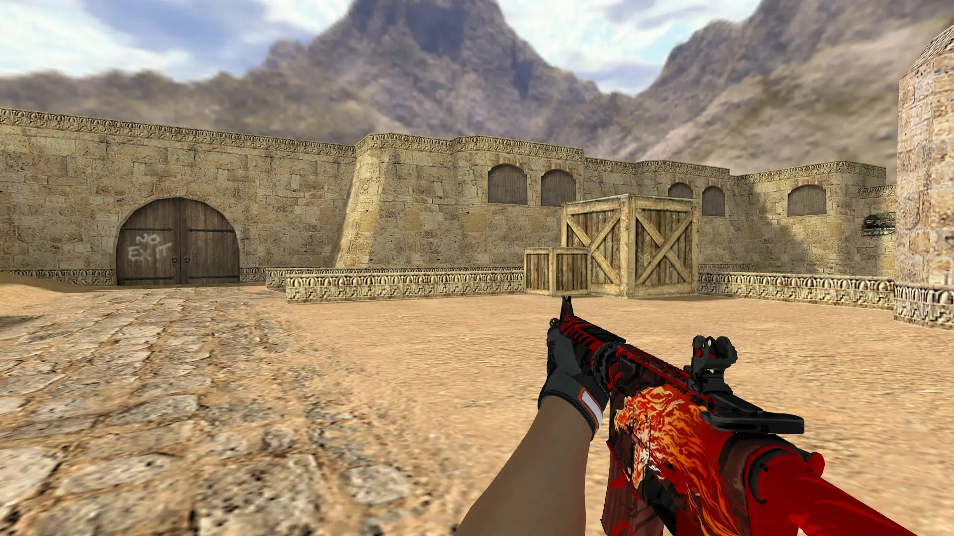 M4A1 — Specialist Gloves Foundation Pack — de_dust2 (first person)
