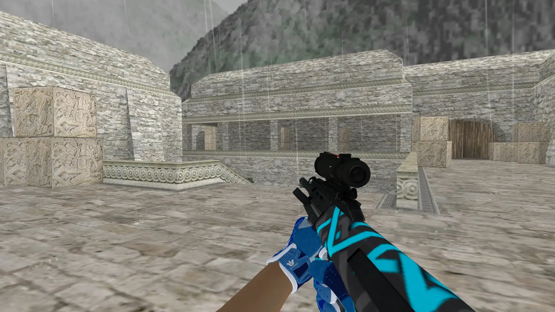 AUG — Sport Amphibious Pack — de_aztec (first person)