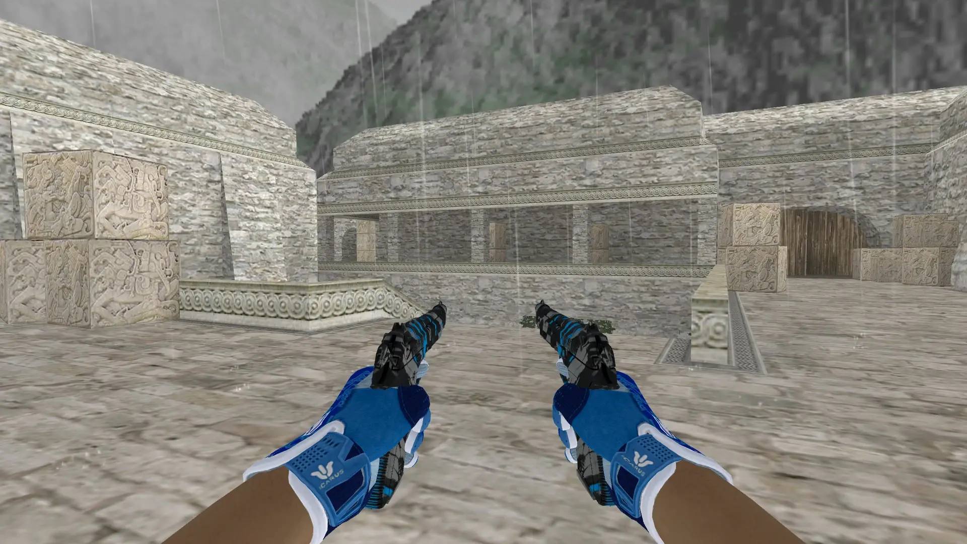 Dual Berettas — Sport Amphibious Pack — de_aztec (first person)