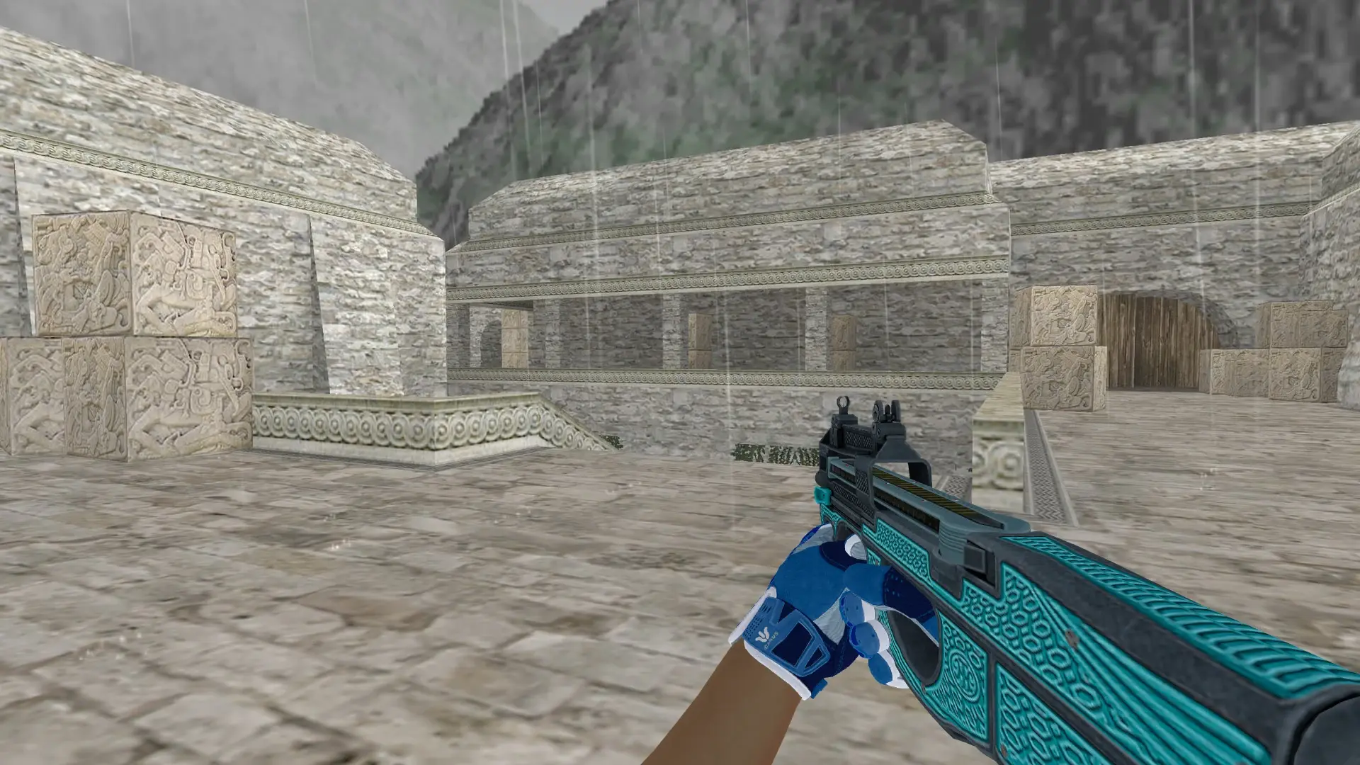 P90 — Sport Amphibious Pack — de_aztec (first person)