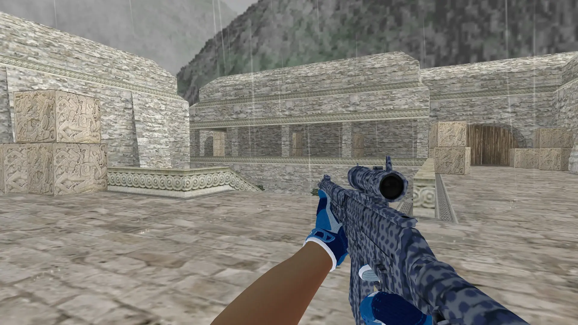 SG552 — Sport Amphibious Pack — de_aztec (first person)