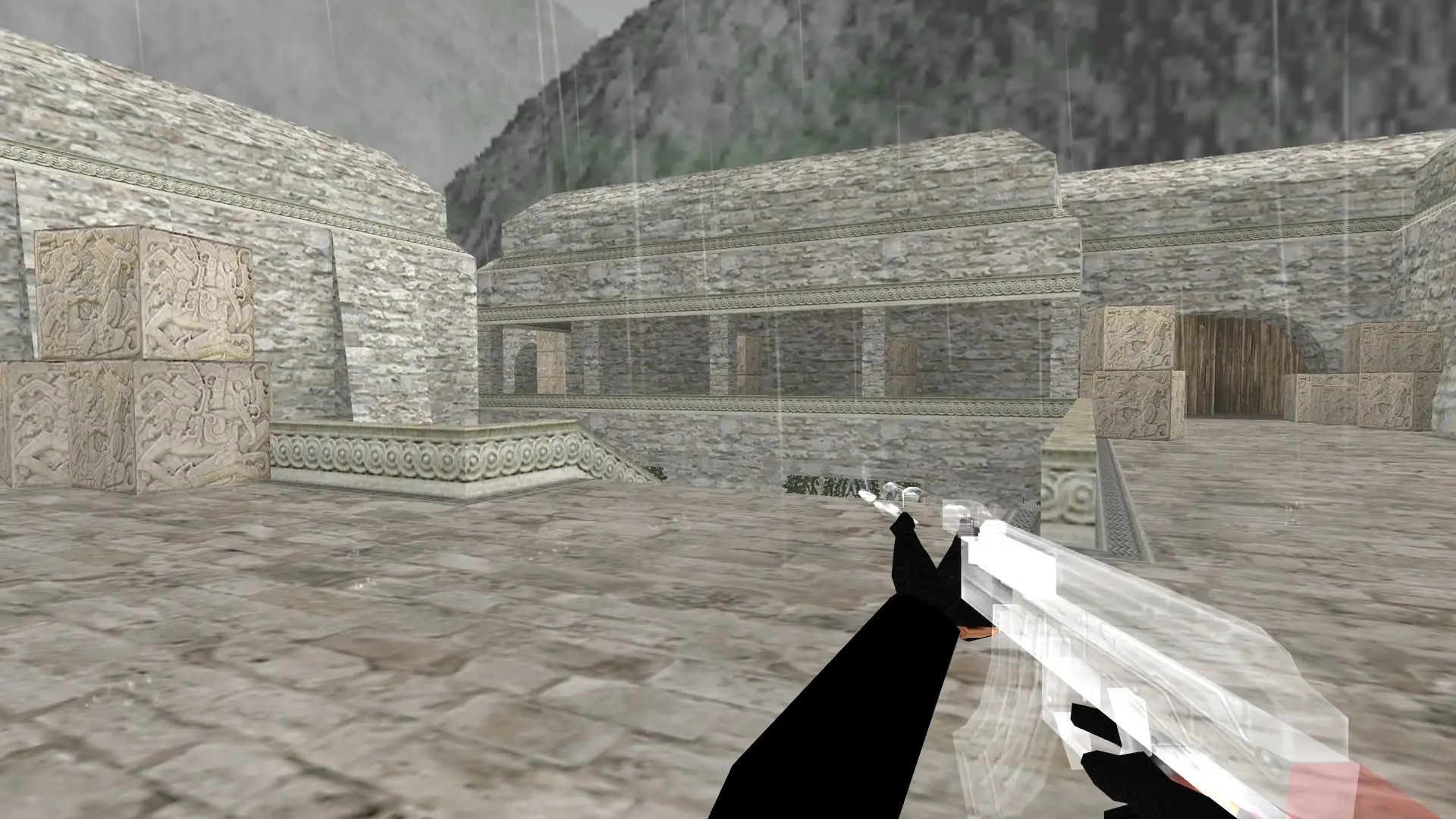 AK-47 — Transparent Weapon Skins Pack — de_aztec (first person)