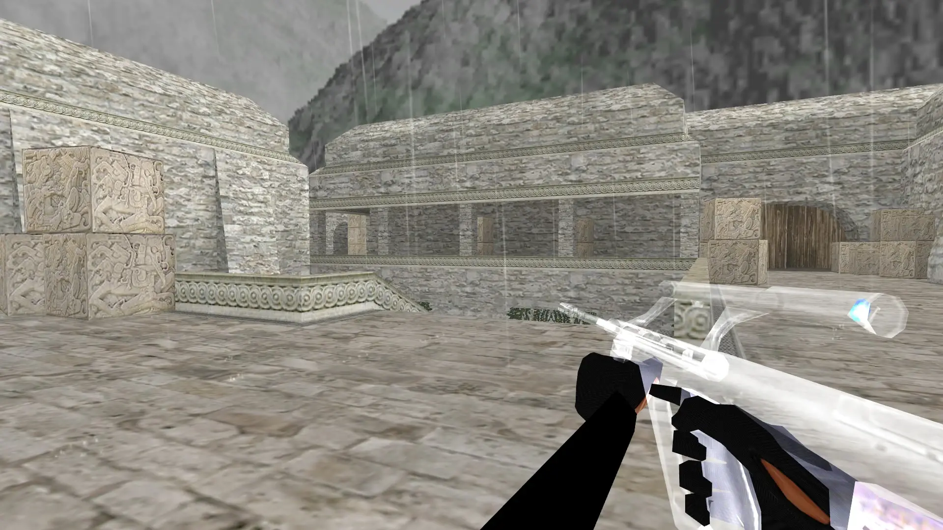 AUG — Transparent Weapon Skins Pack — de_aztec (first person)