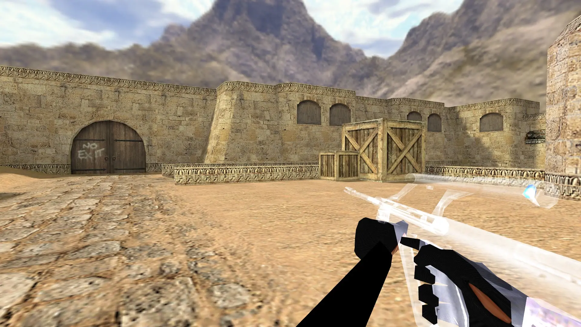 AUG — Transparent Weapon Skins Pack — de_dust2 (first person)