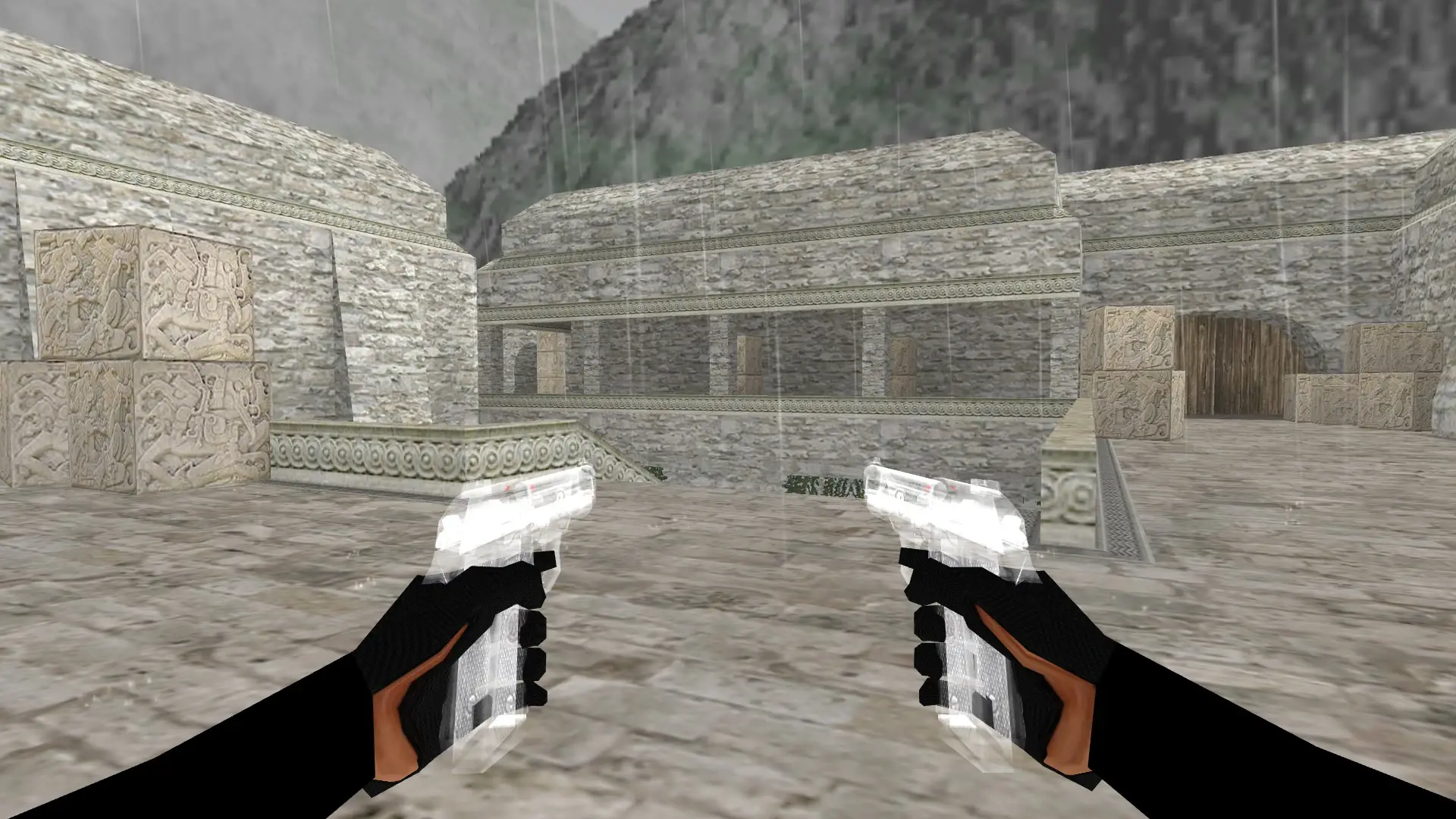 Dual Berettas — Transparent Weapon Skins Pack — de_aztec (first person)