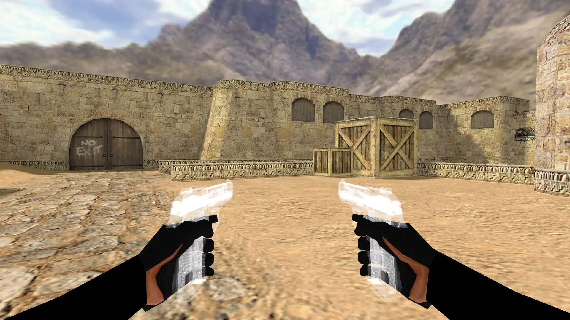 Dual Berettas — Transparent Weapon Skins Pack — de_dust2 (first person)