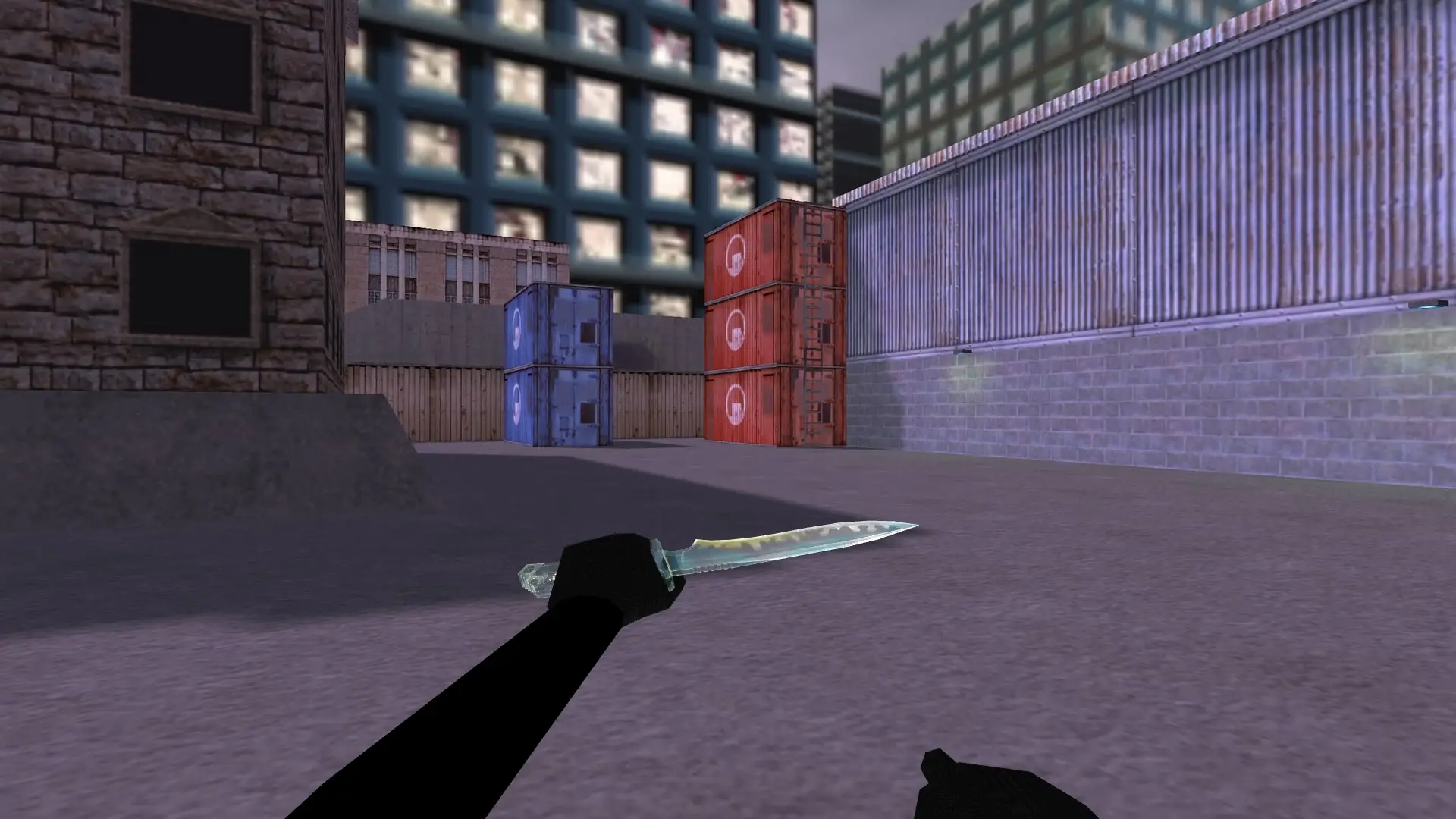 Knife — Transparent Weapon Skins Pack — cs_assault (first person)