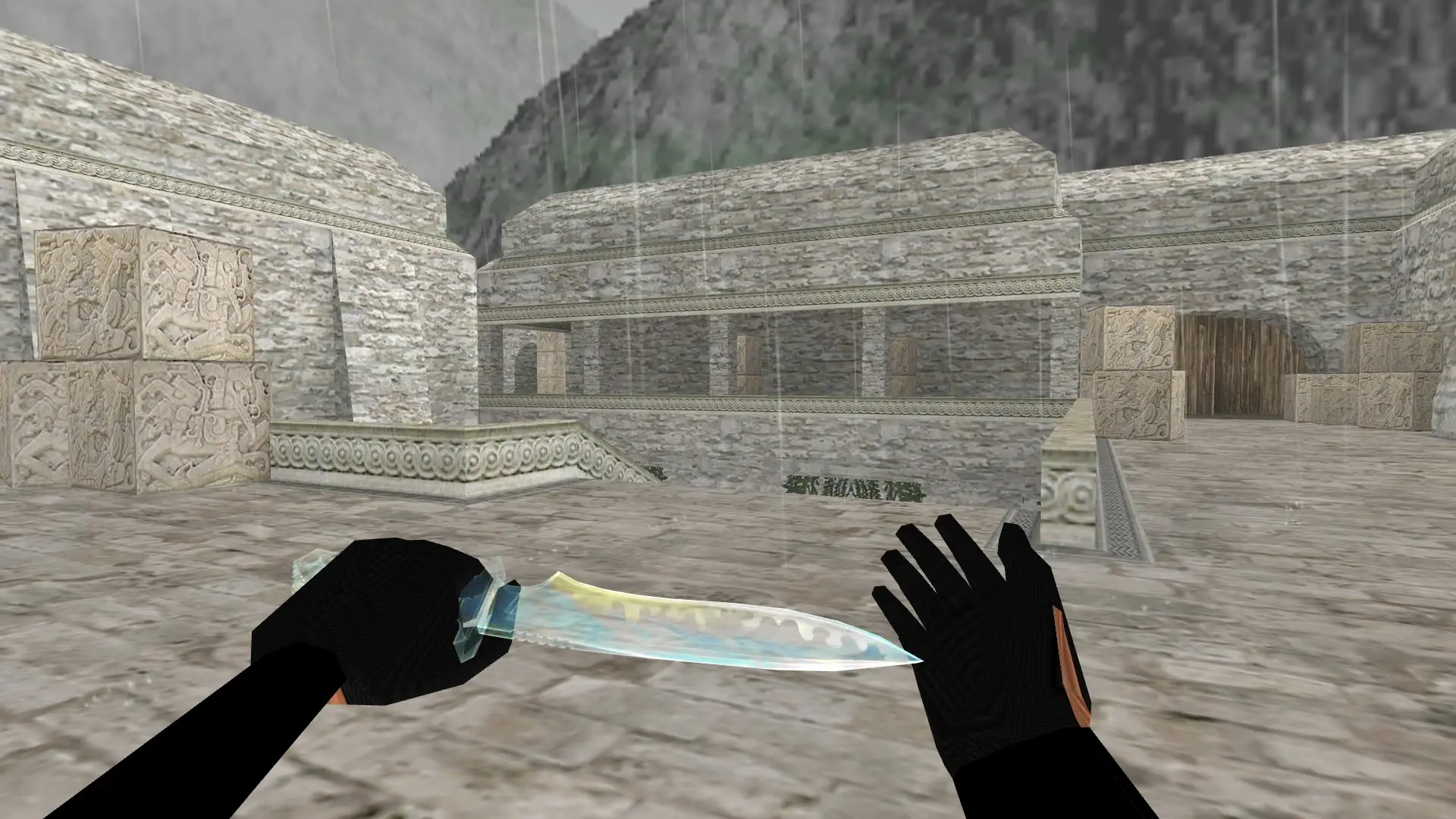 Knife — Transparent Weapon Skins Pack — de_aztec (first person)