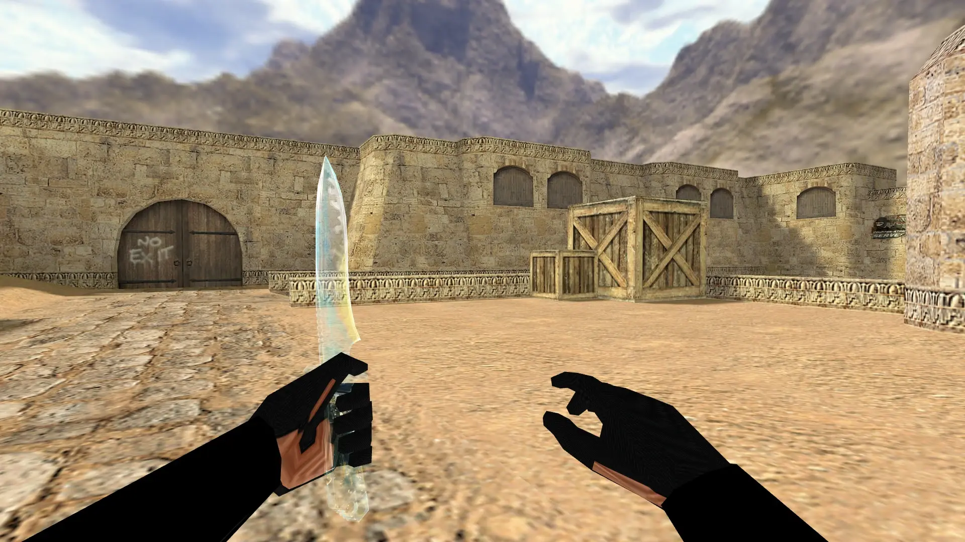 Knife — Transparent Weapon Skins Pack — de_dust2 (first person)