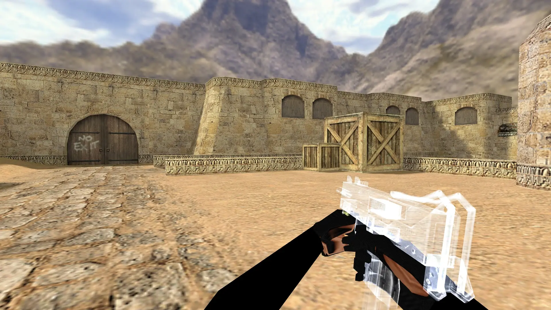 MAC-10 — Transparent Weapon Skins Pack — de_dust2 (first person)
