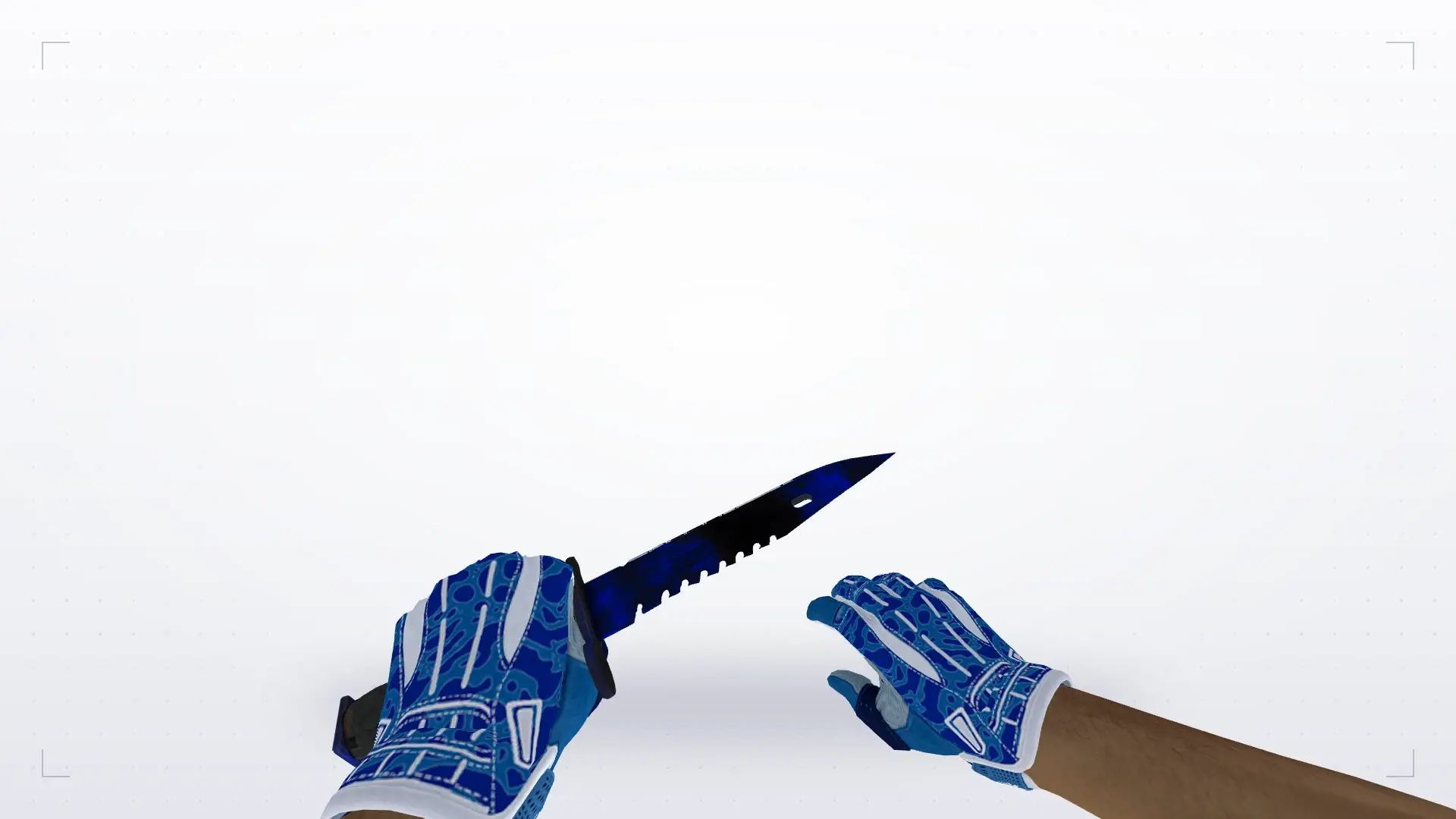M9 Bayonet Doppler (P4) — Sport Gloves Amphibious Pack — first person