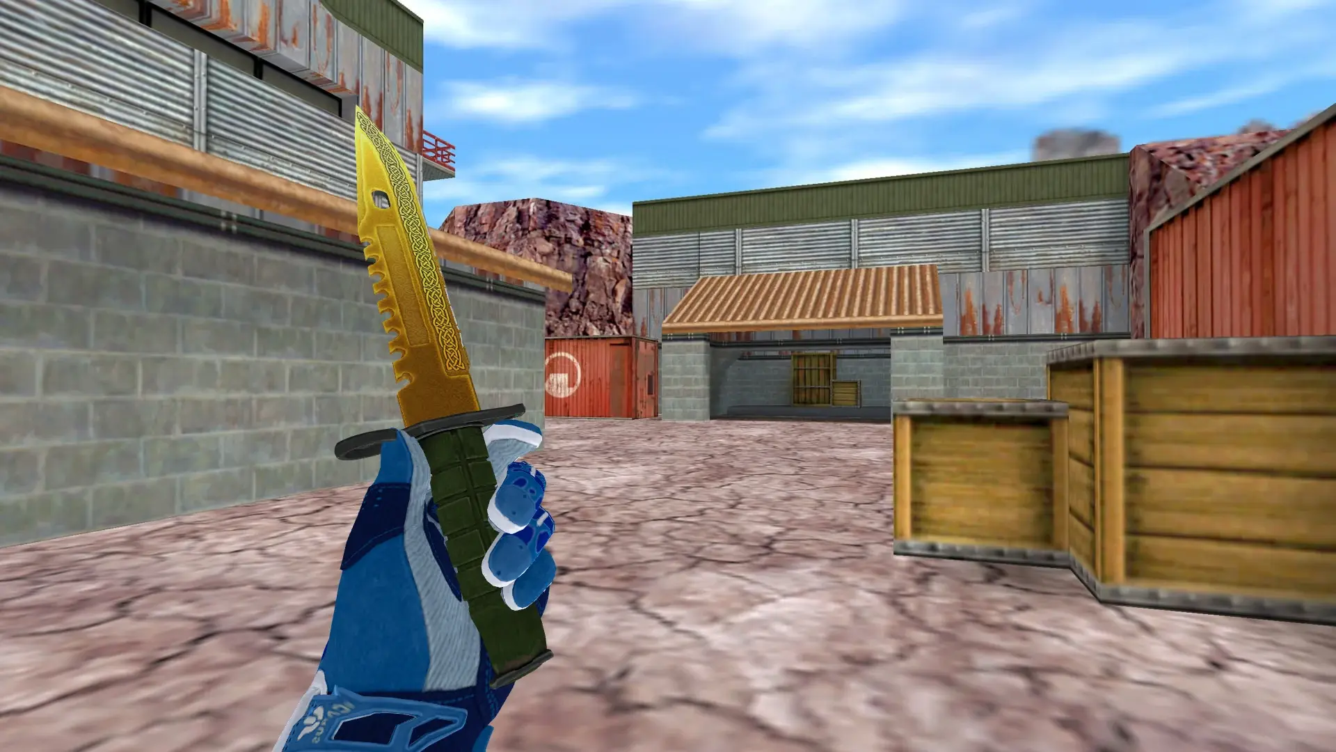 M9 Bayonet Lore — Sport Gloves Amphibious Pack — de_nuke (first person)