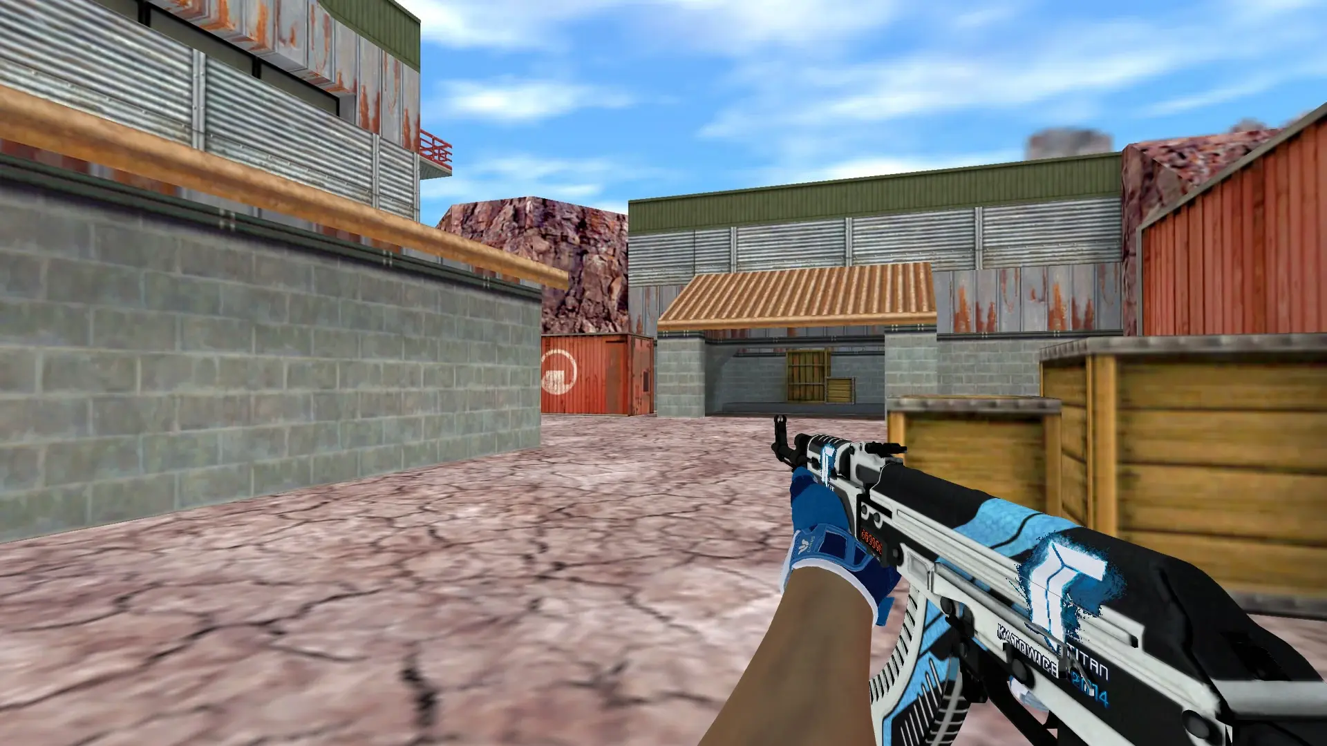 AK-47 — Sport Gloves Amphibious Pack — de_nuke (first person)