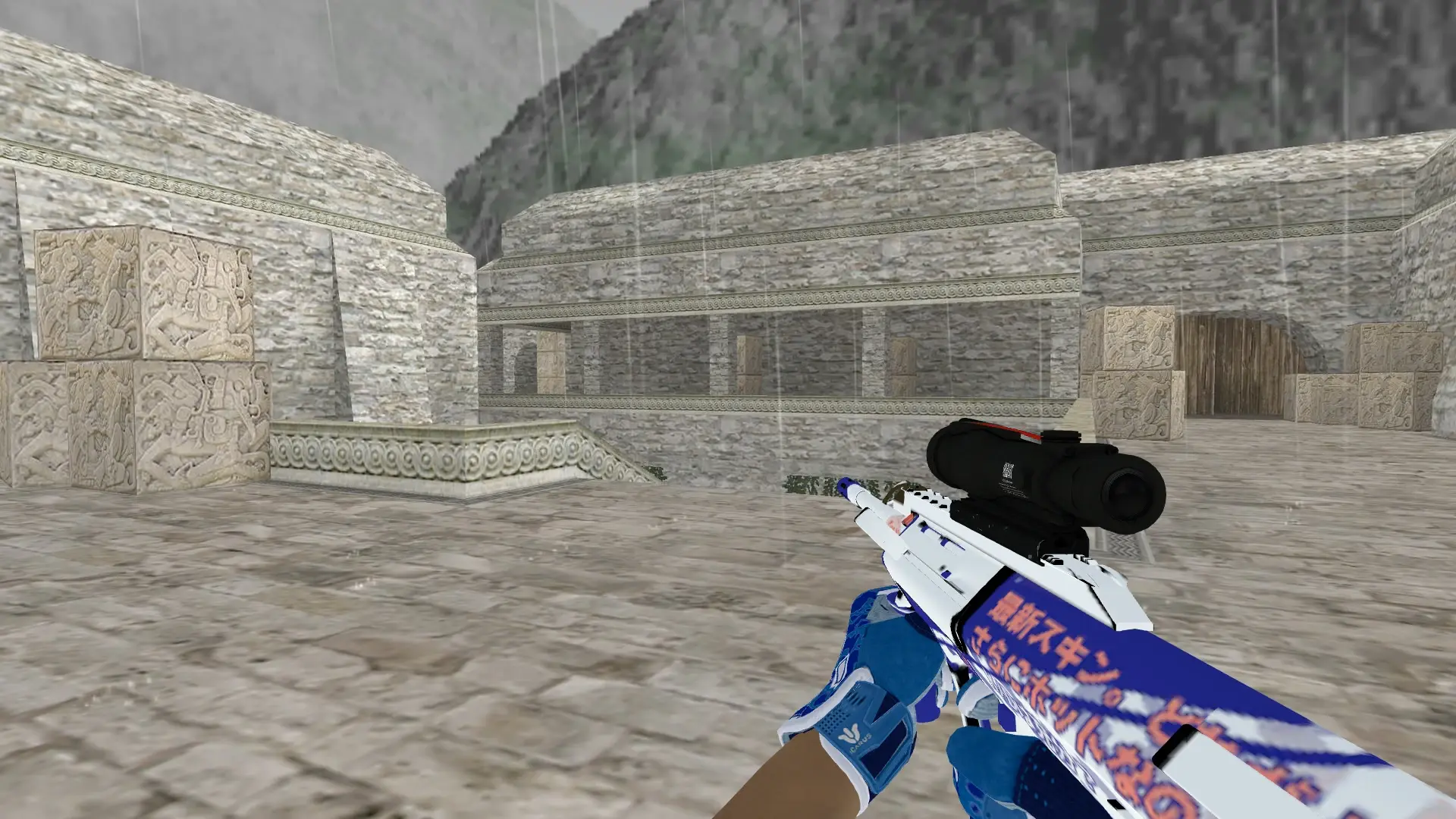 AUG — Sport Gloves Amphibious Pack — de_aztec (first person)