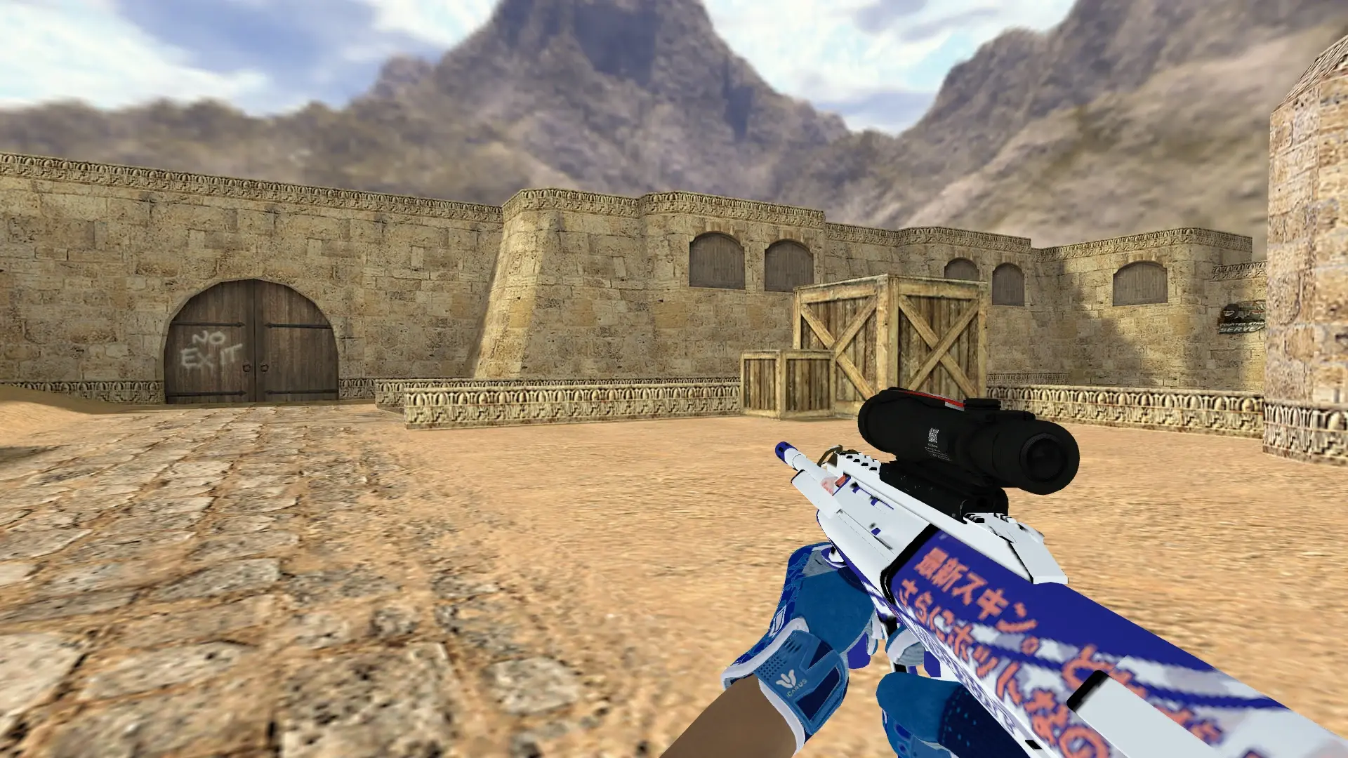 AUG — Sport Gloves Amphibious Pack — de_dust2 (first person)