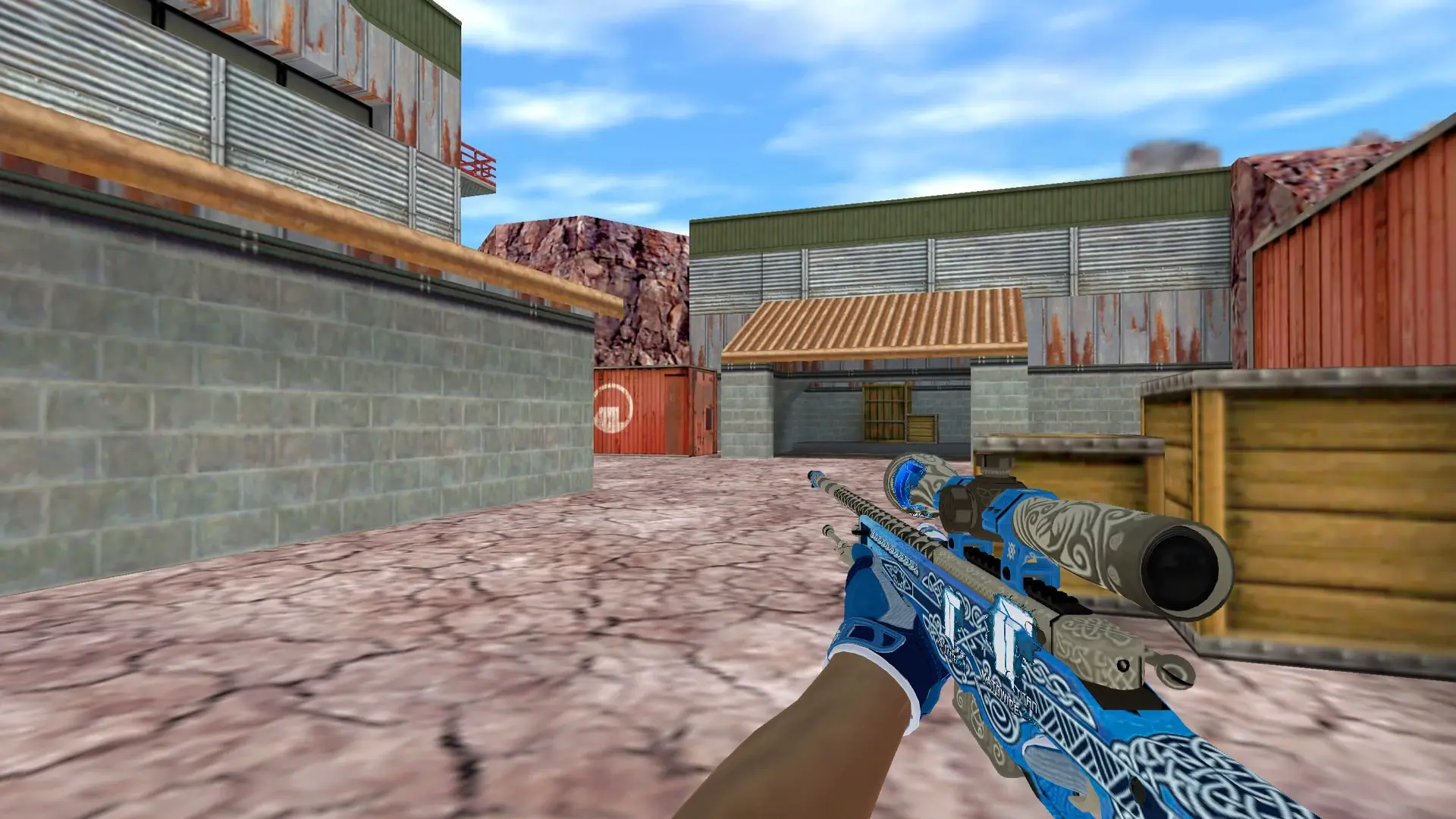 AWP — Sport Gloves Amphibious Pack — de_nuke (first person)