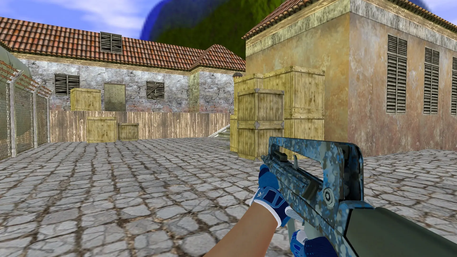 FAMAS — Sport Gloves Amphibious Pack — de_inferno (first person)