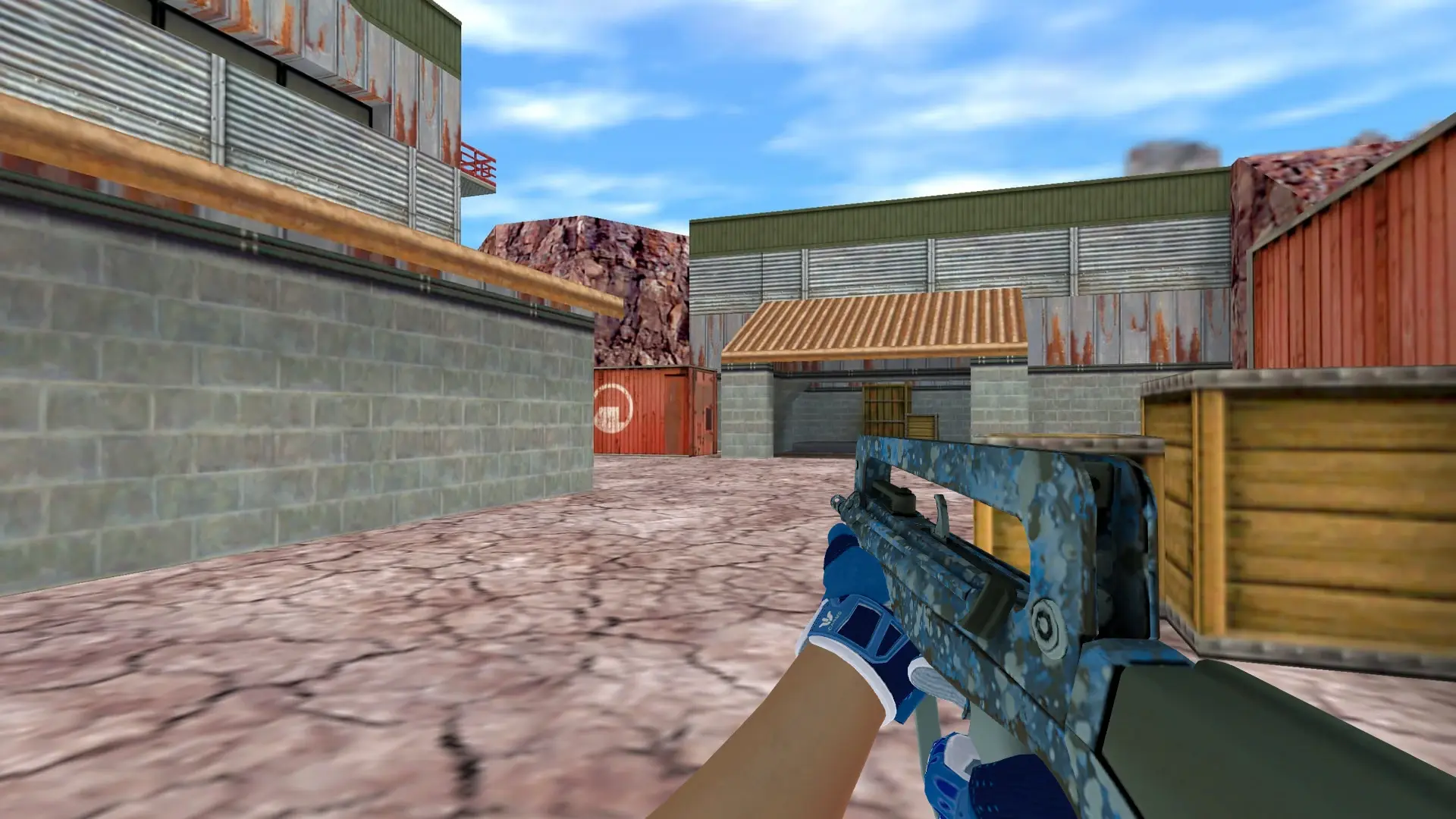 FAMAS — Sport Gloves Amphibious Pack — de_nuke (first person)