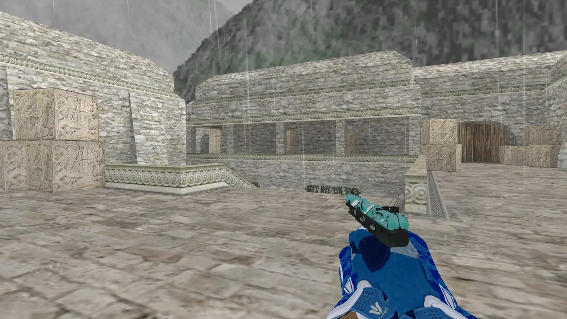 Five-SeveN — Sport Gloves Amphibious Pack — de_aztec (first person)