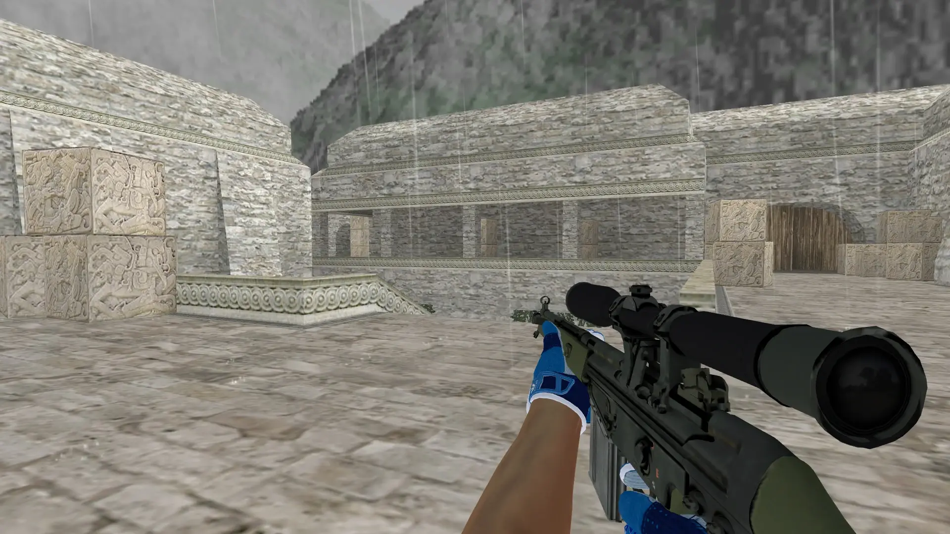 G3SG1 — Sport Gloves Amphibious Pack — de_aztec (first person)