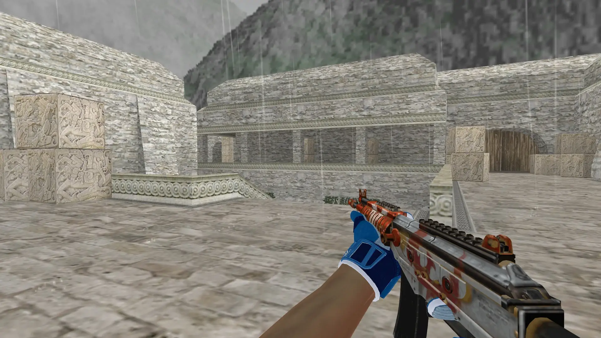 Galil AR — Sport Gloves Amphibious Pack — de_aztec (first person)