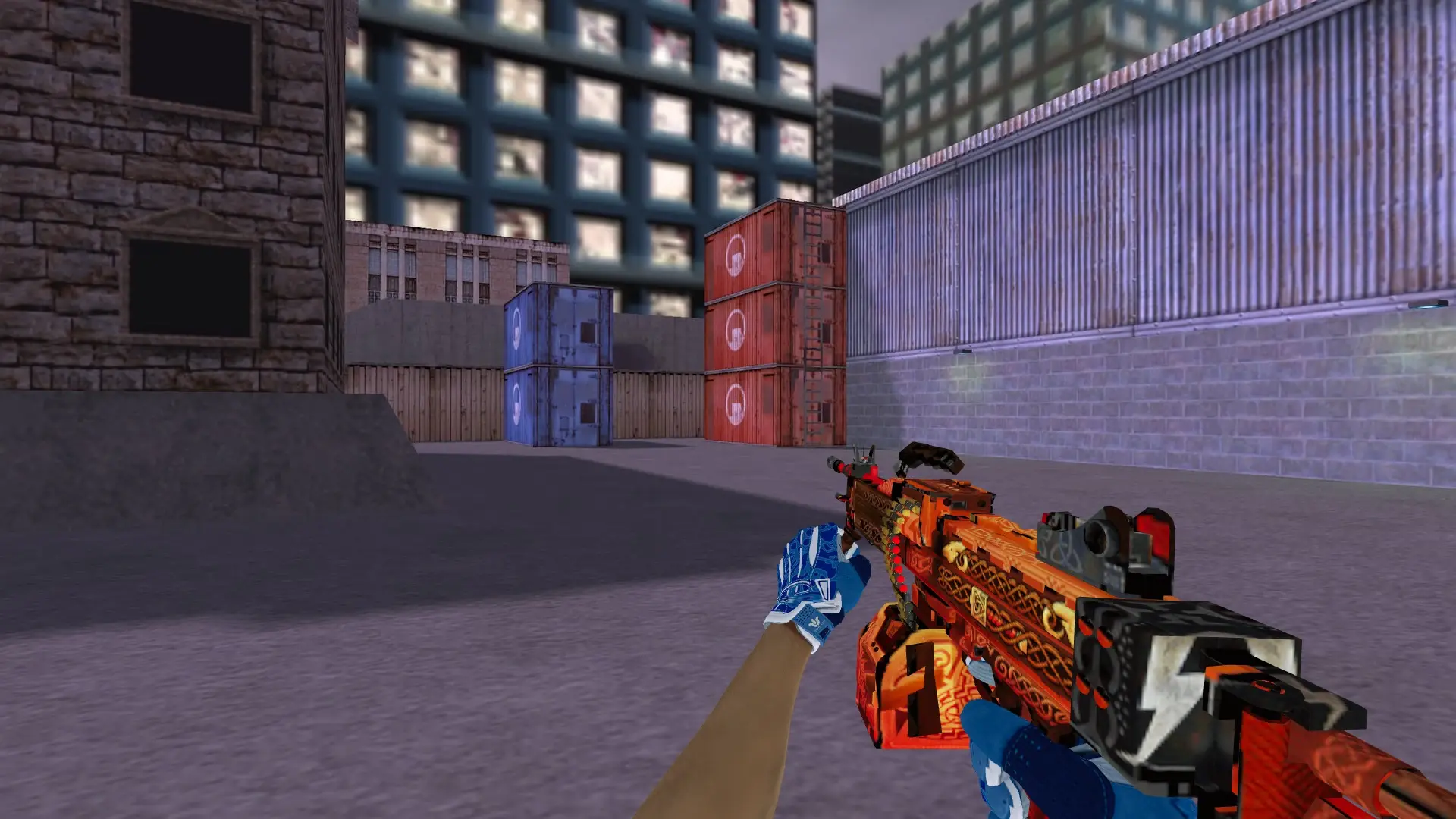 M249 — Sport Gloves Amphibious Pack — cs_assault (first person)