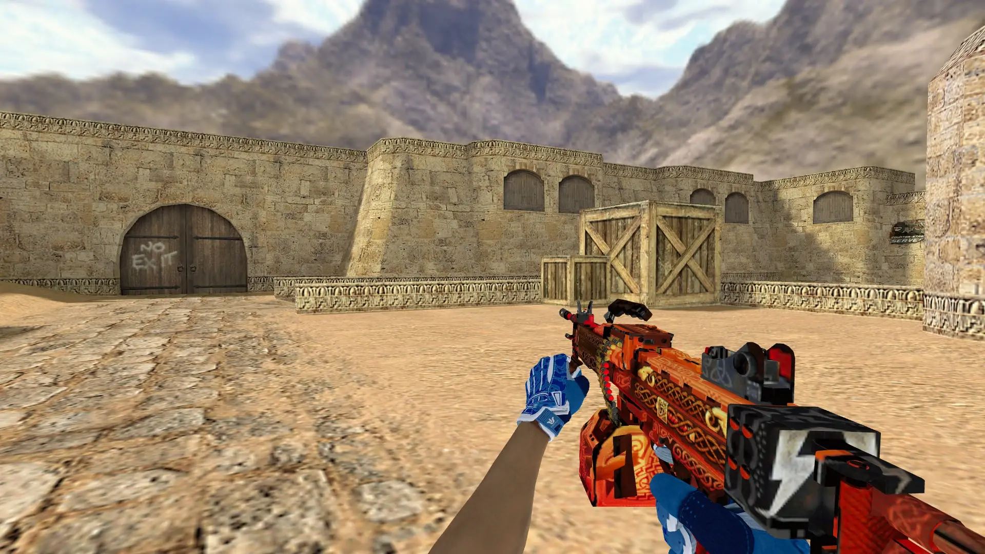 M249 — Sport Gloves Amphibious Pack — de_dust2 (first person)