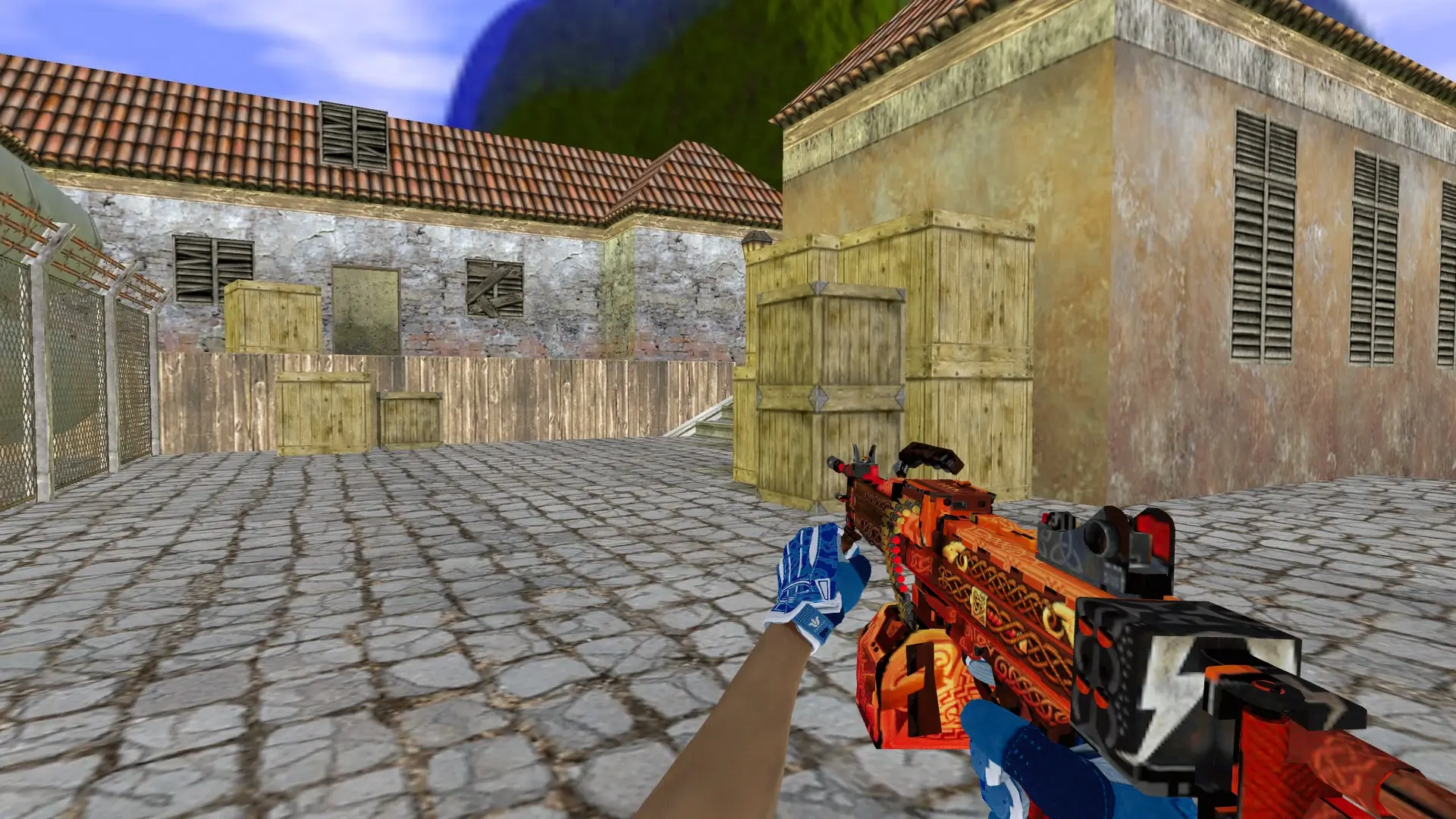 M249 — Sport Gloves Amphibious Pack — de_inferno (first person)