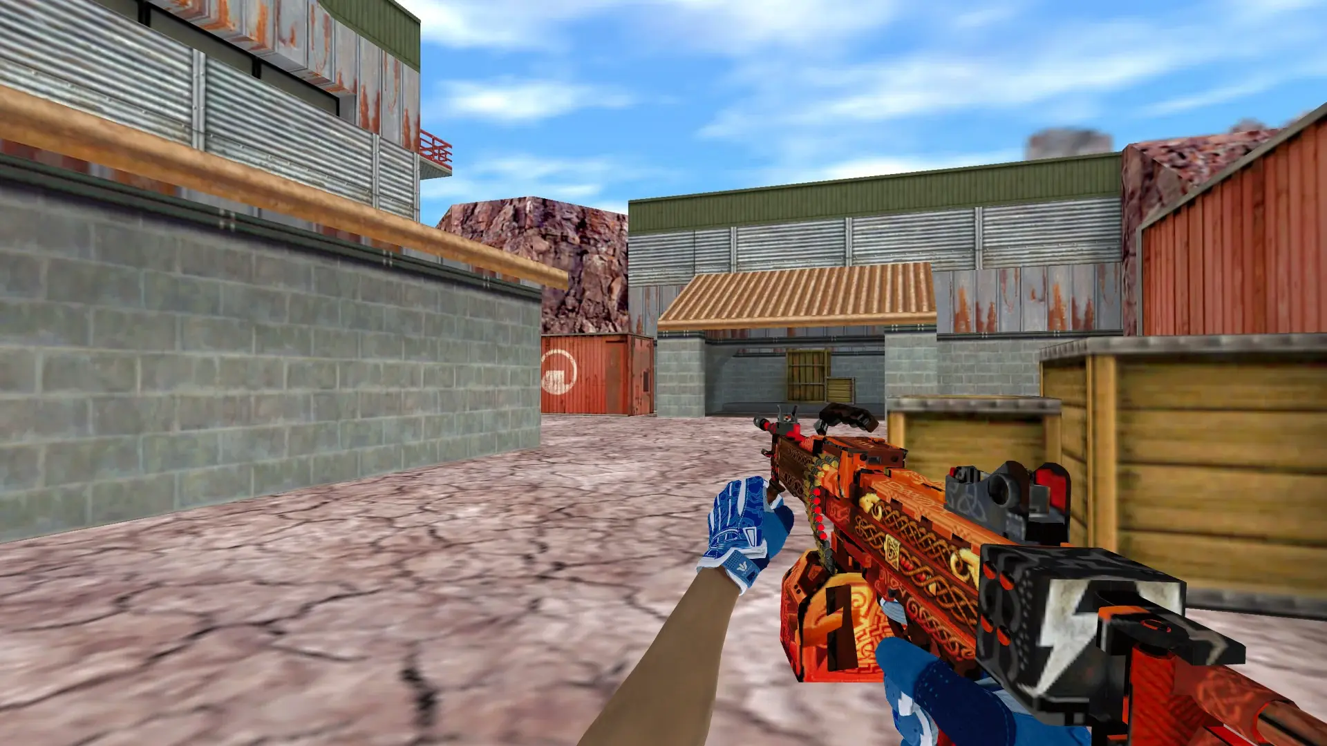 M249 — Sport Gloves Amphibious Pack — de_nuke (first person)