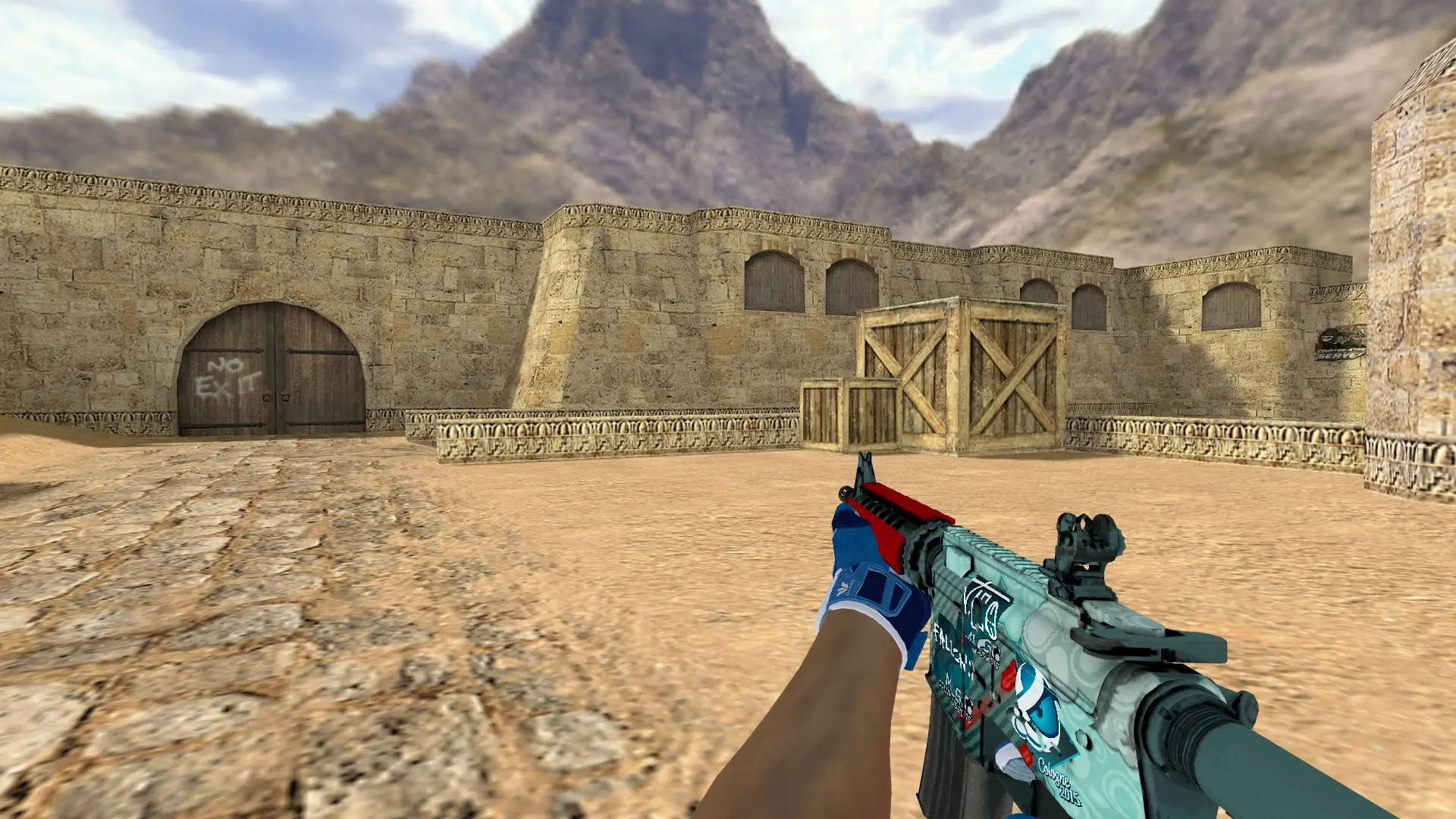M4A1 — Sport Gloves Amphibious Pack — de_dust2 (first person)