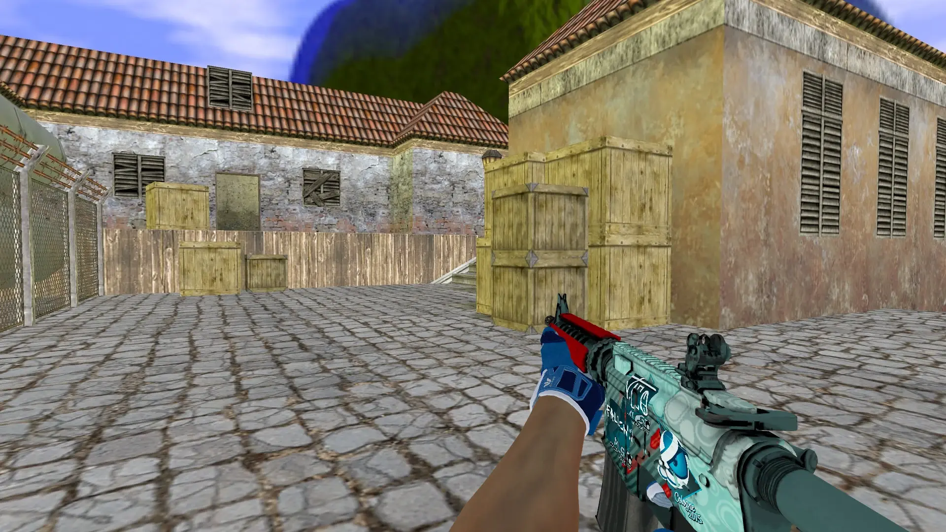 M4A1 — Sport Gloves Amphibious Pack — de_inferno (first person)