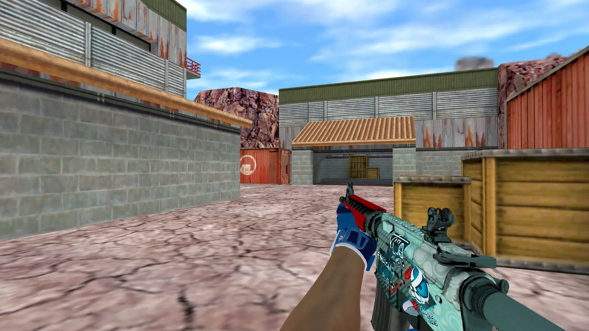 M4A1 — Sport Gloves Amphibious Pack — de_nuke (first person)