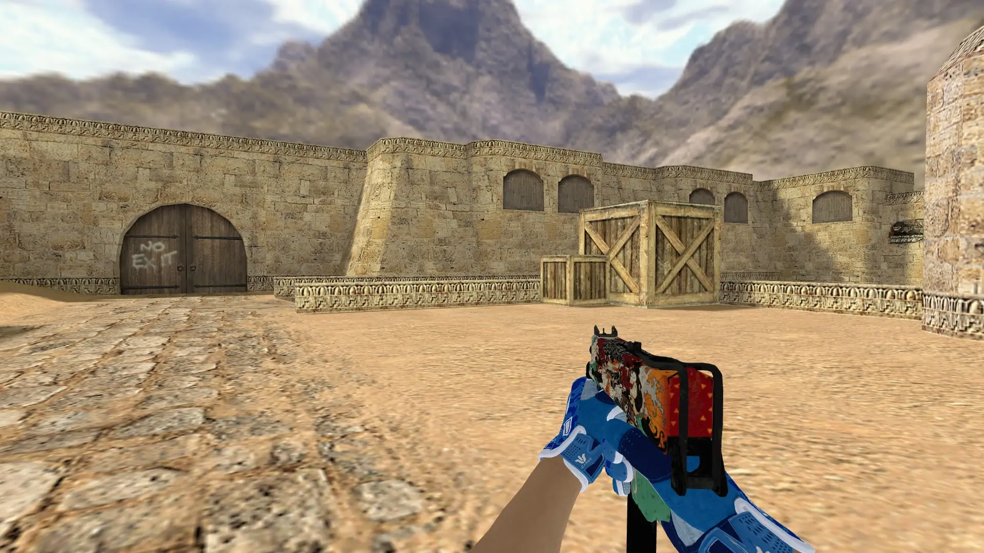 MAC-10 — Sport Gloves Amphibious Pack — de_dust2 (first person)