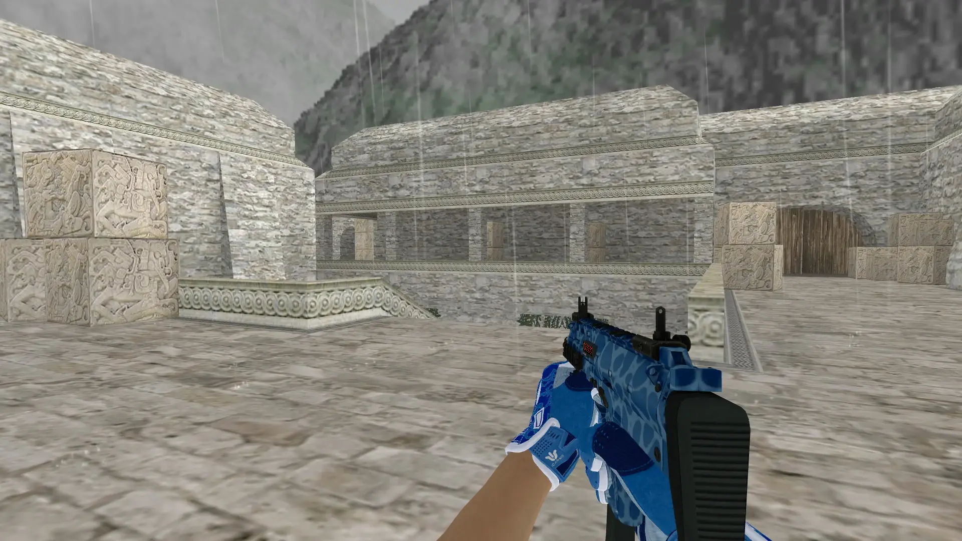 MP5 — Sport Gloves Amphibious Pack — de_aztec (first person)