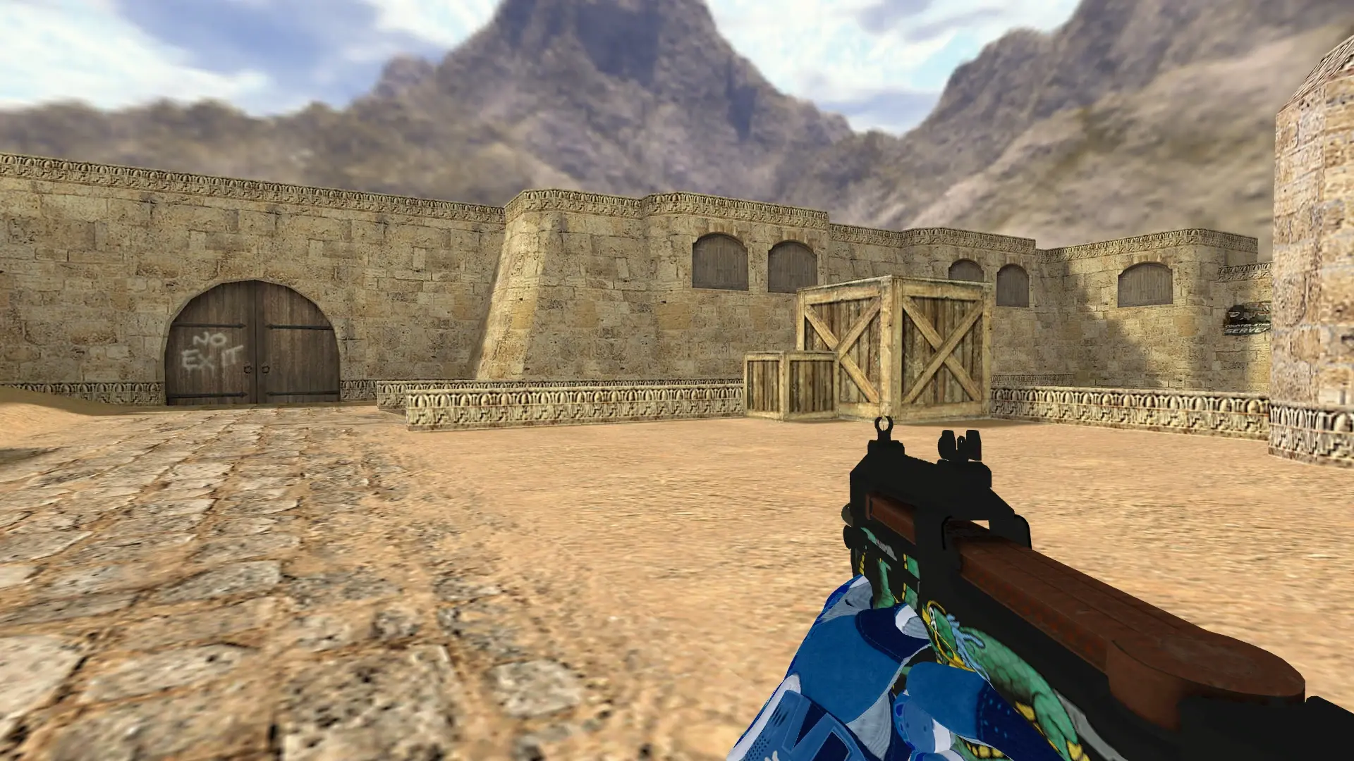 P90 — Sport Gloves Amphibious Pack — de_dust2 (first person)