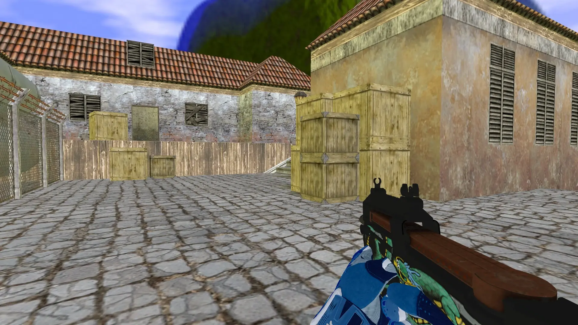 P90 — Sport Gloves Amphibious Pack — de_inferno (first person)